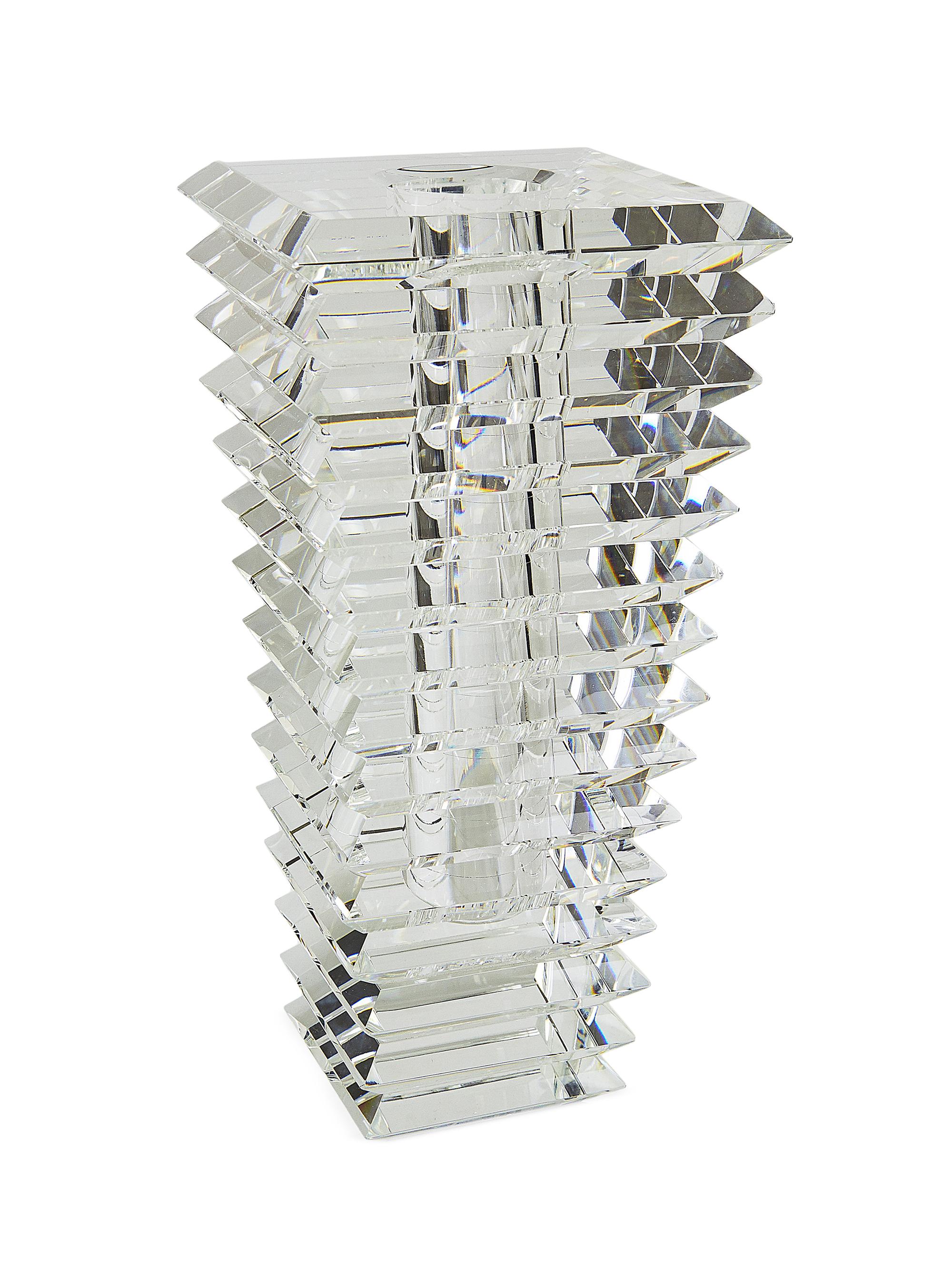 Tizo Pyramid Crystal Vase - Clear 6x6