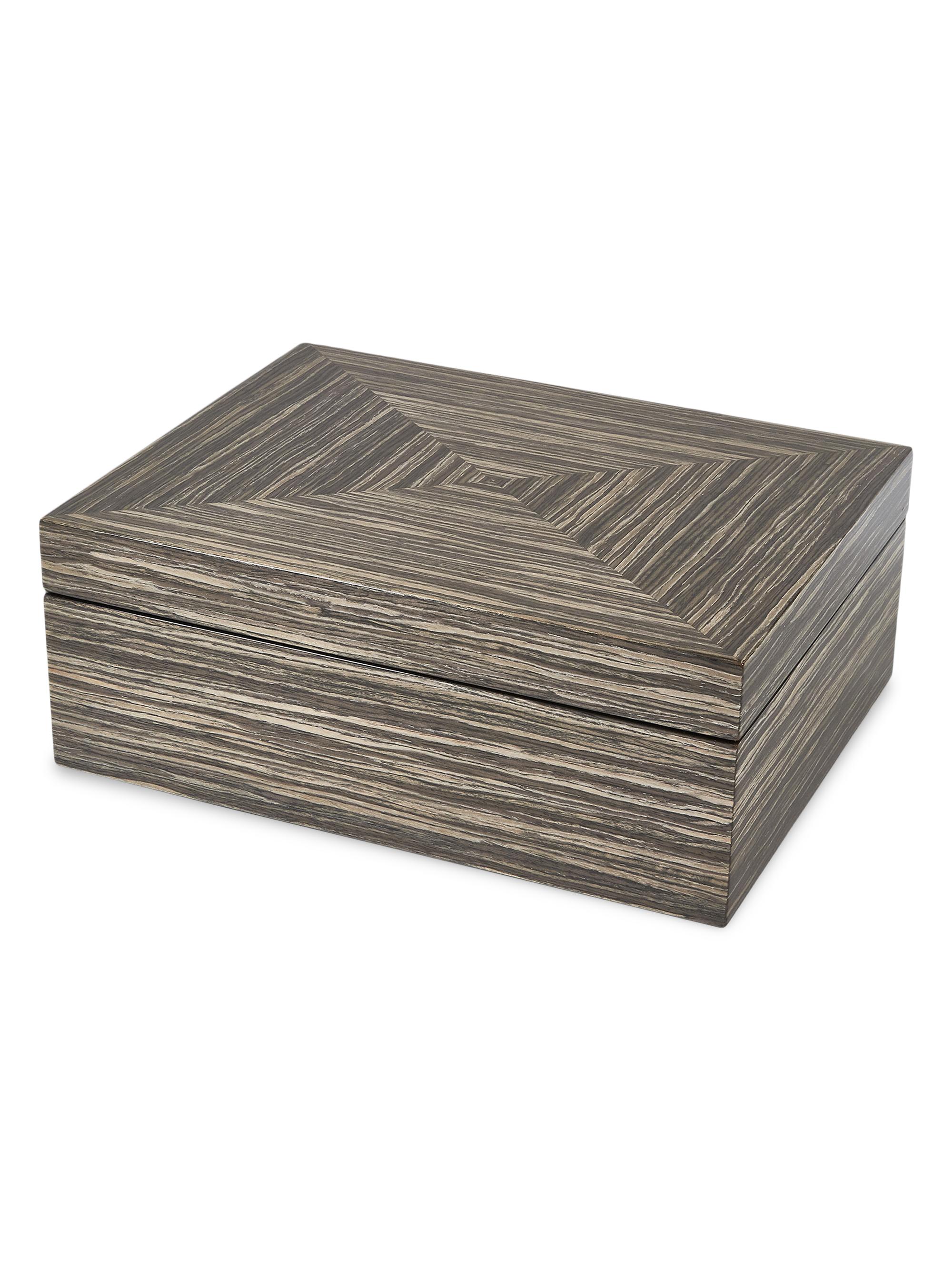 Tizo Wood Jewelry Box - Gray