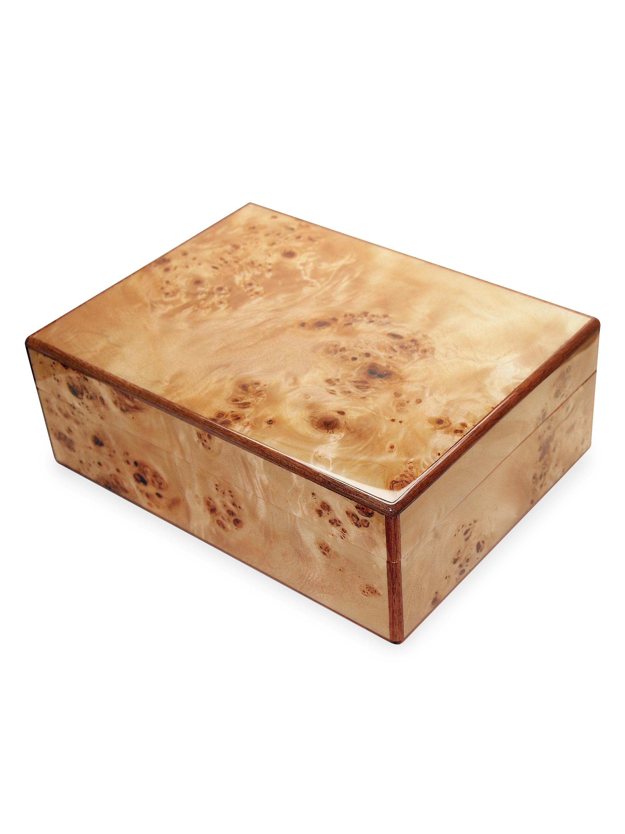 Tizo Natural Burl Wood Box - Natural
