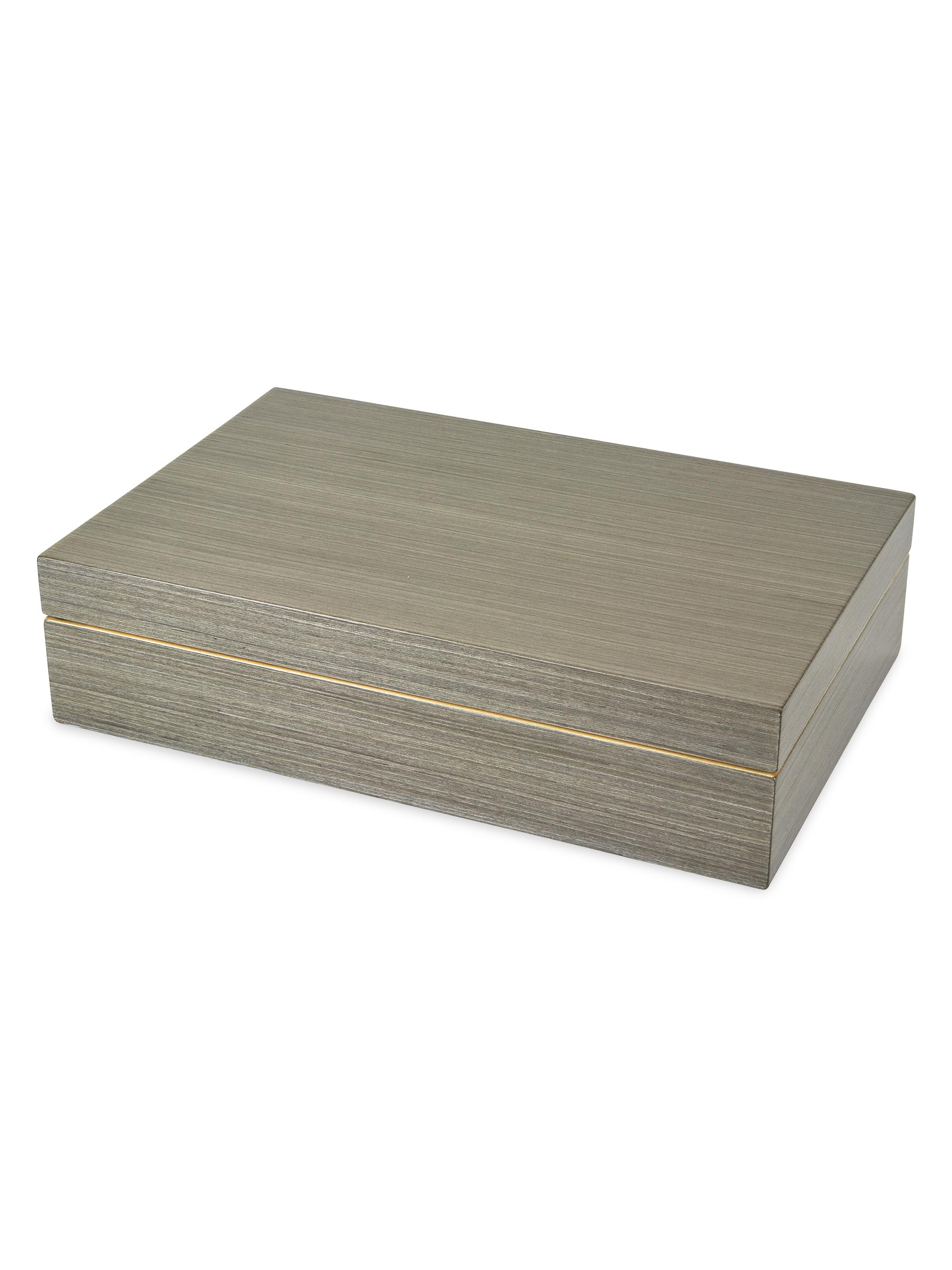 Tizo Wood Jewelry Box - Gray