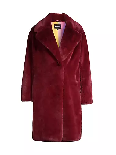 Coats with faux fur lining