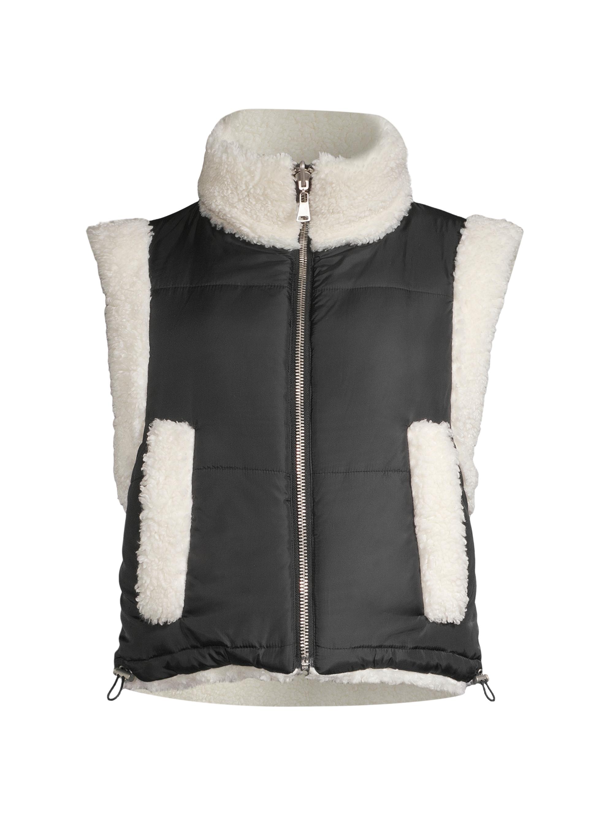 Apparis Women's Alex Reversible Mix Media Vest - Noir