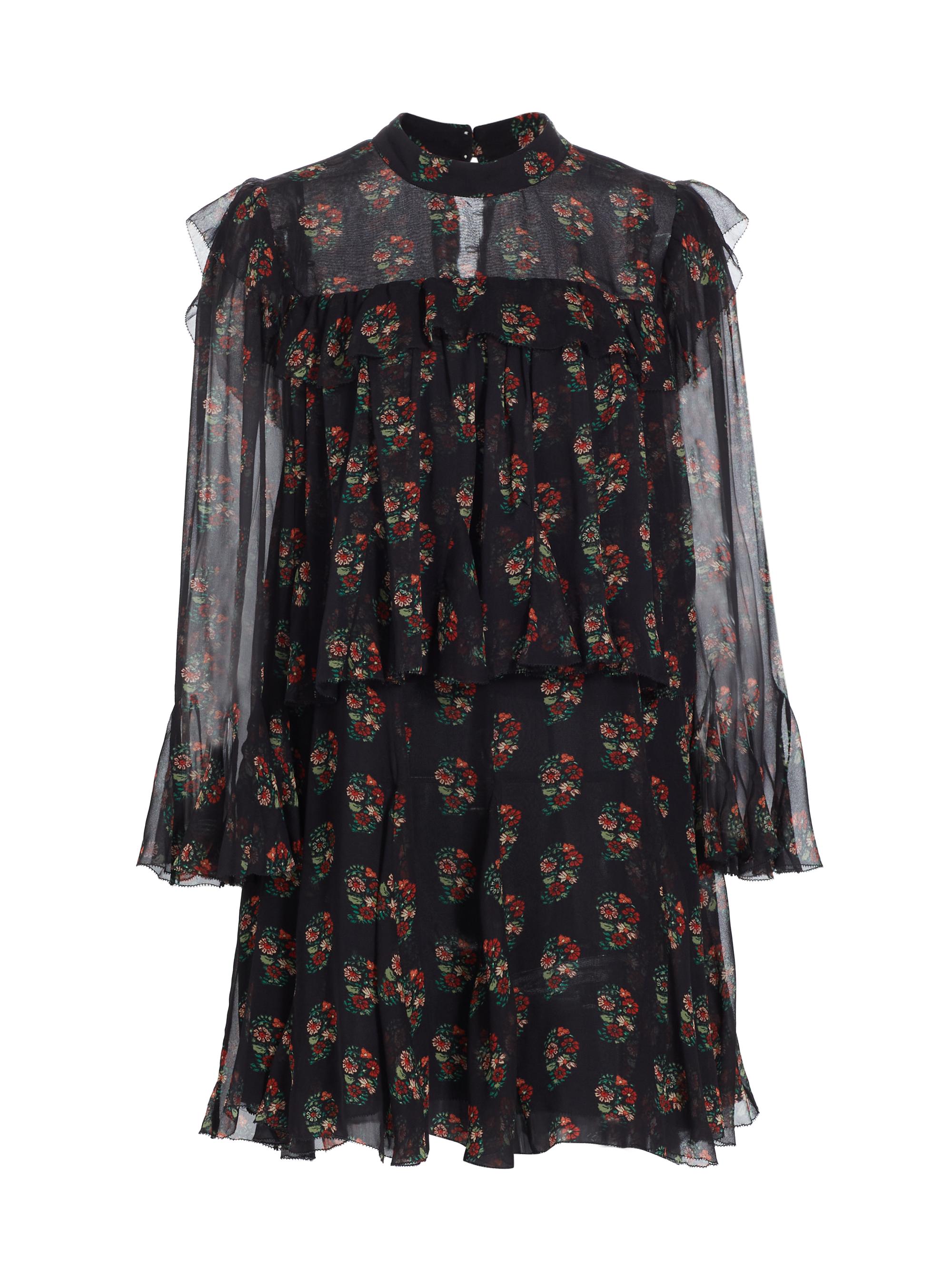 DÔEN Women's Alette Floral Silk Minidress - Large Paisley Bouquet