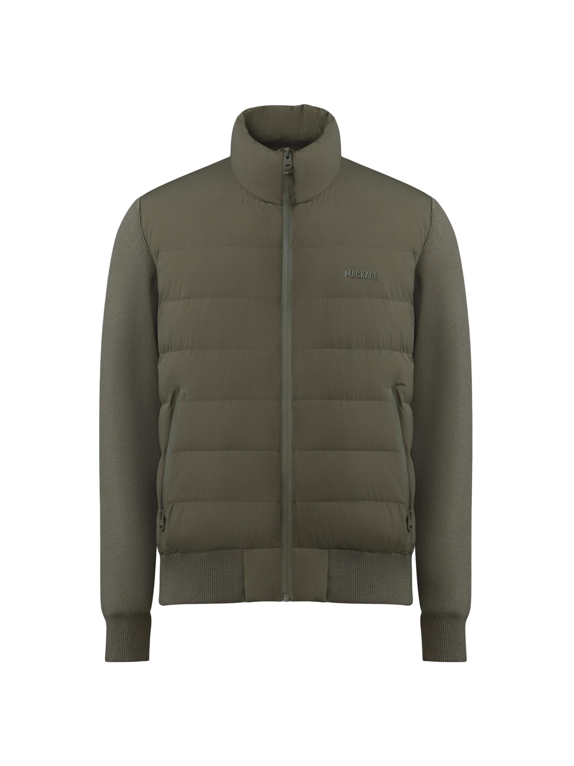 Mackage Men's Haney City Hybrid Light Down Jacket - Light Military