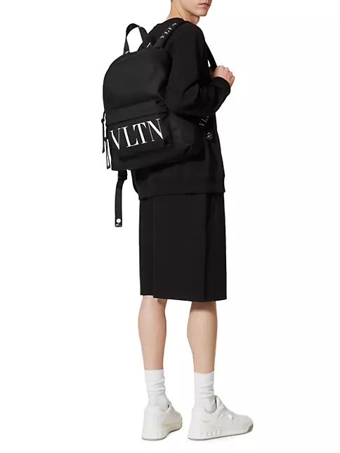 Valentino Garavani Men's Vltn Nylon Backpack - Black - Backpacks