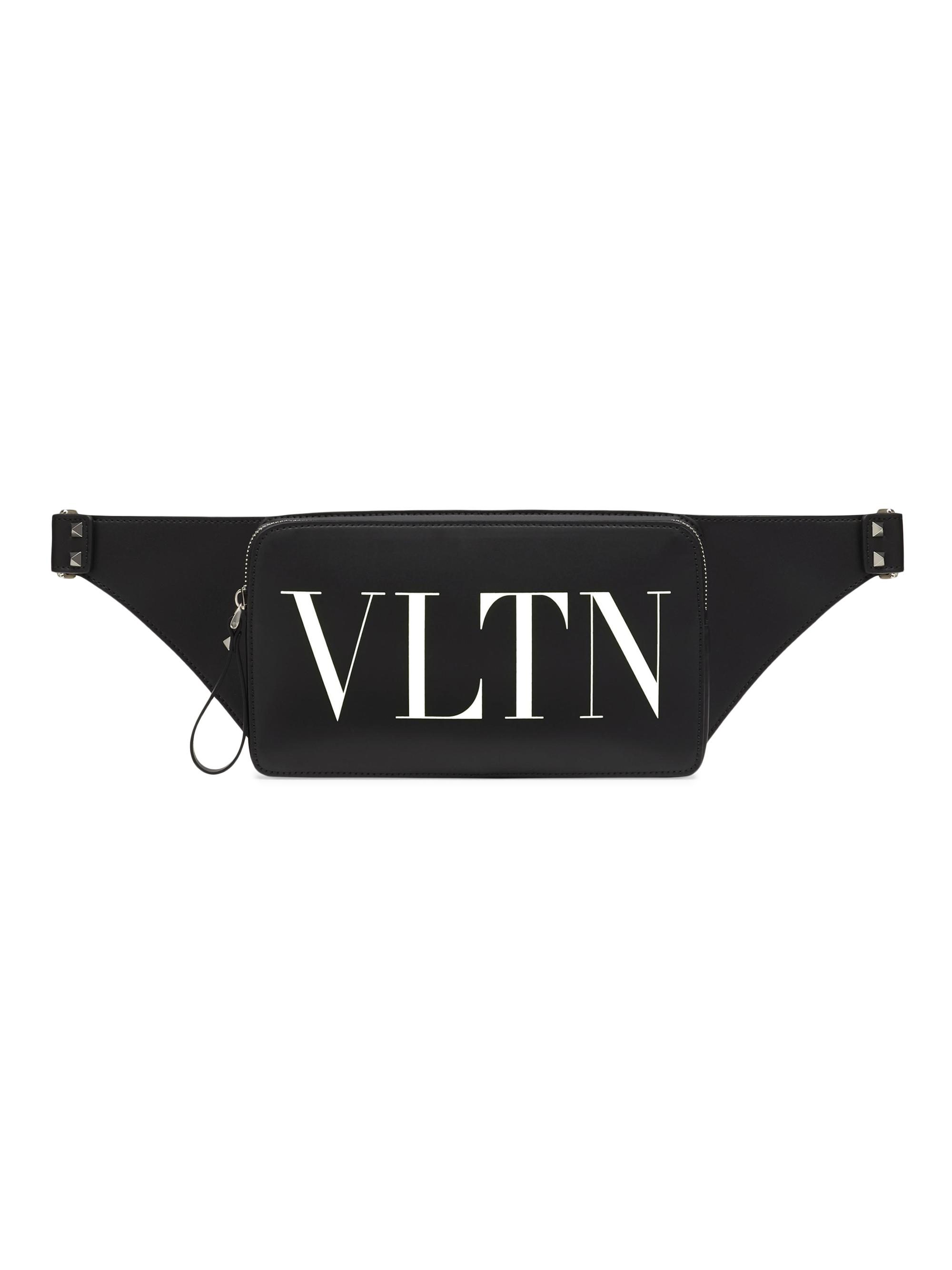 Valentino Garavani Men's Leather Vltn Belt Bag - Black White