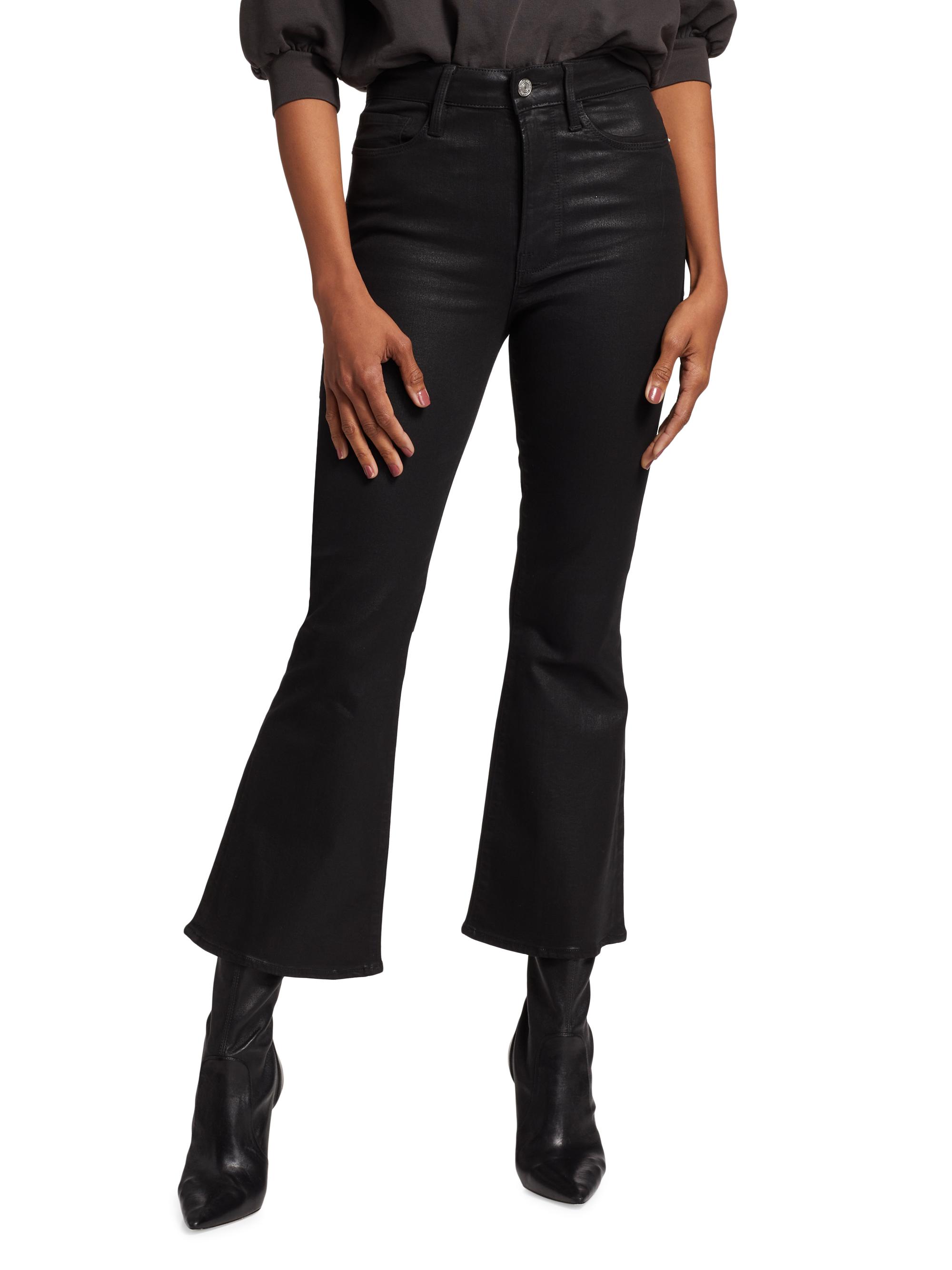 Frame Le Crop Flare Coated Jeans | Saks Fifth Avenue