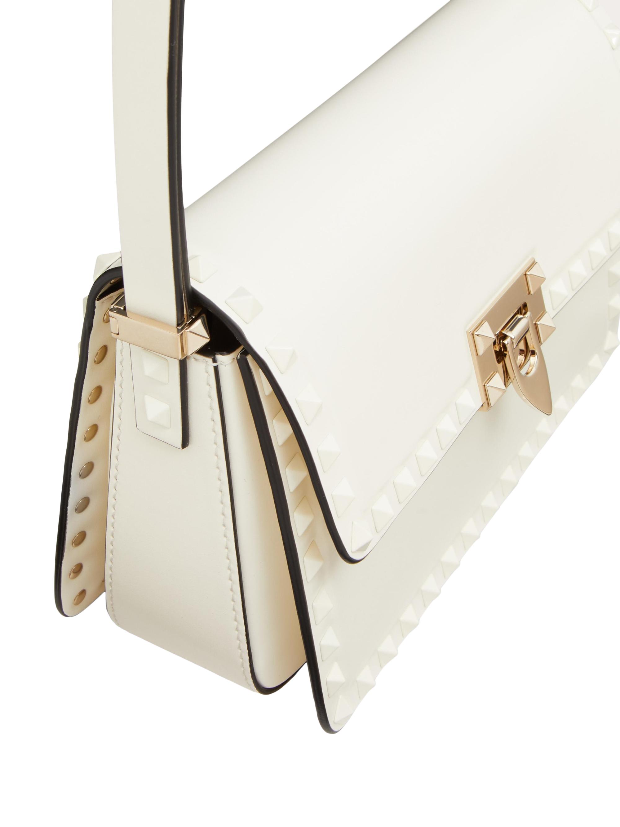 Shop Valentino Garavani Rockstud23 Smooth Calfskin Shoulder Bag  