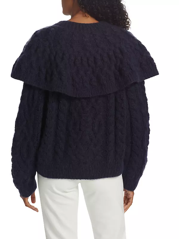 Holland Cable-Knit Alpaca-Wool Cardigan
