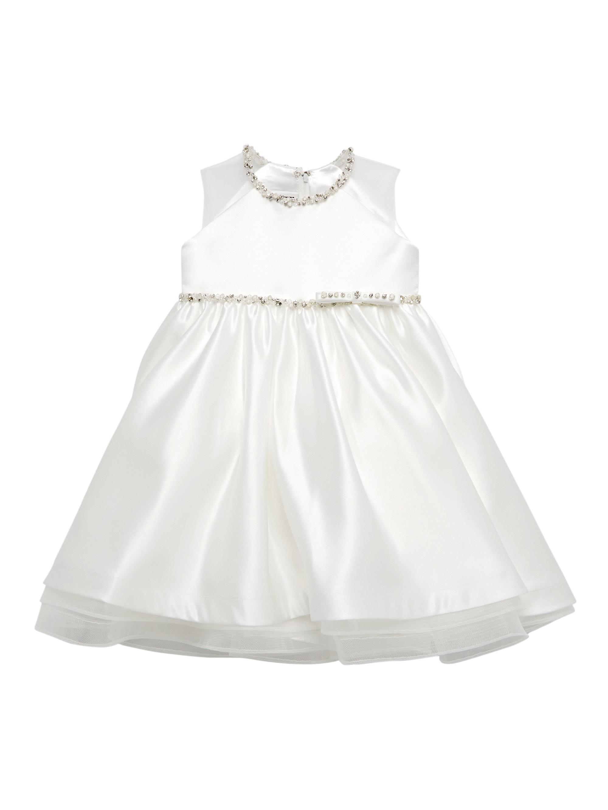 Janie and Jack Little Girl's & Girl's The Holiday Bow-Detail Satin Dress |  Saks Fifth Avenue