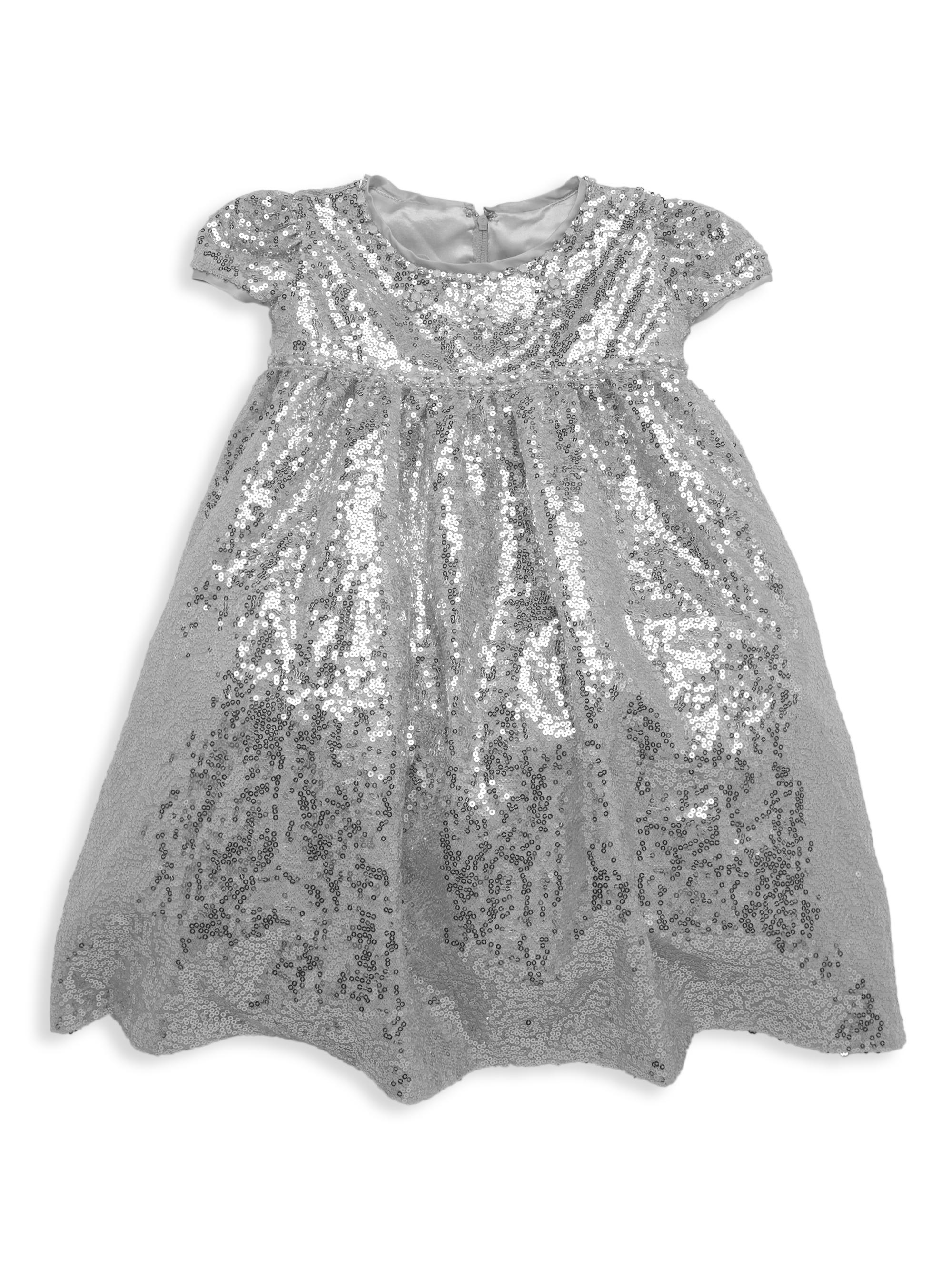 Joan Calabrese Baby Girl's, Little Girl's & Girl's Sequined Dress - Silver