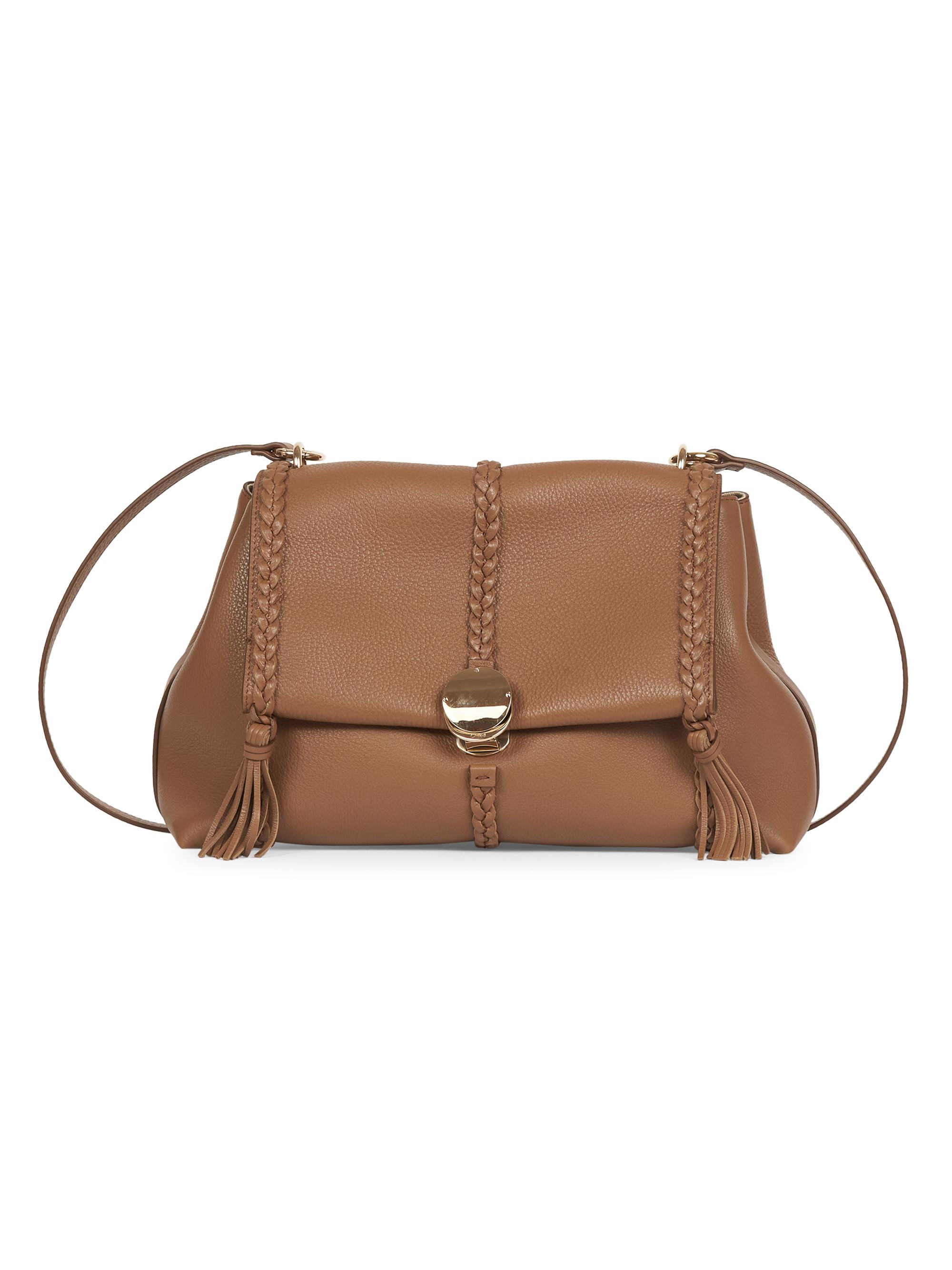 Chloé Women's  Penelope Leather Shoulder Bag - Dark Nut