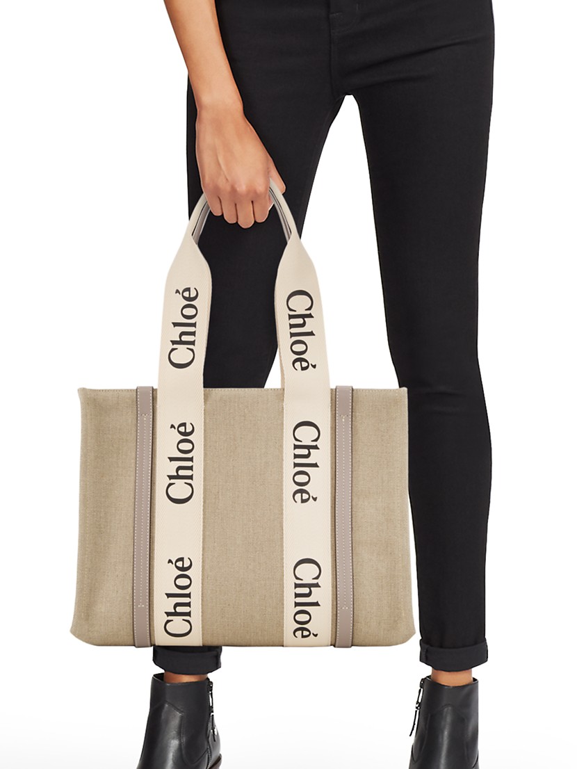 Shop Chloé Medium Woody Tote Bag | Saks Fifth Avenue Shop Chloé Medium Woody Tote Bag | Saks Fifth Avenue