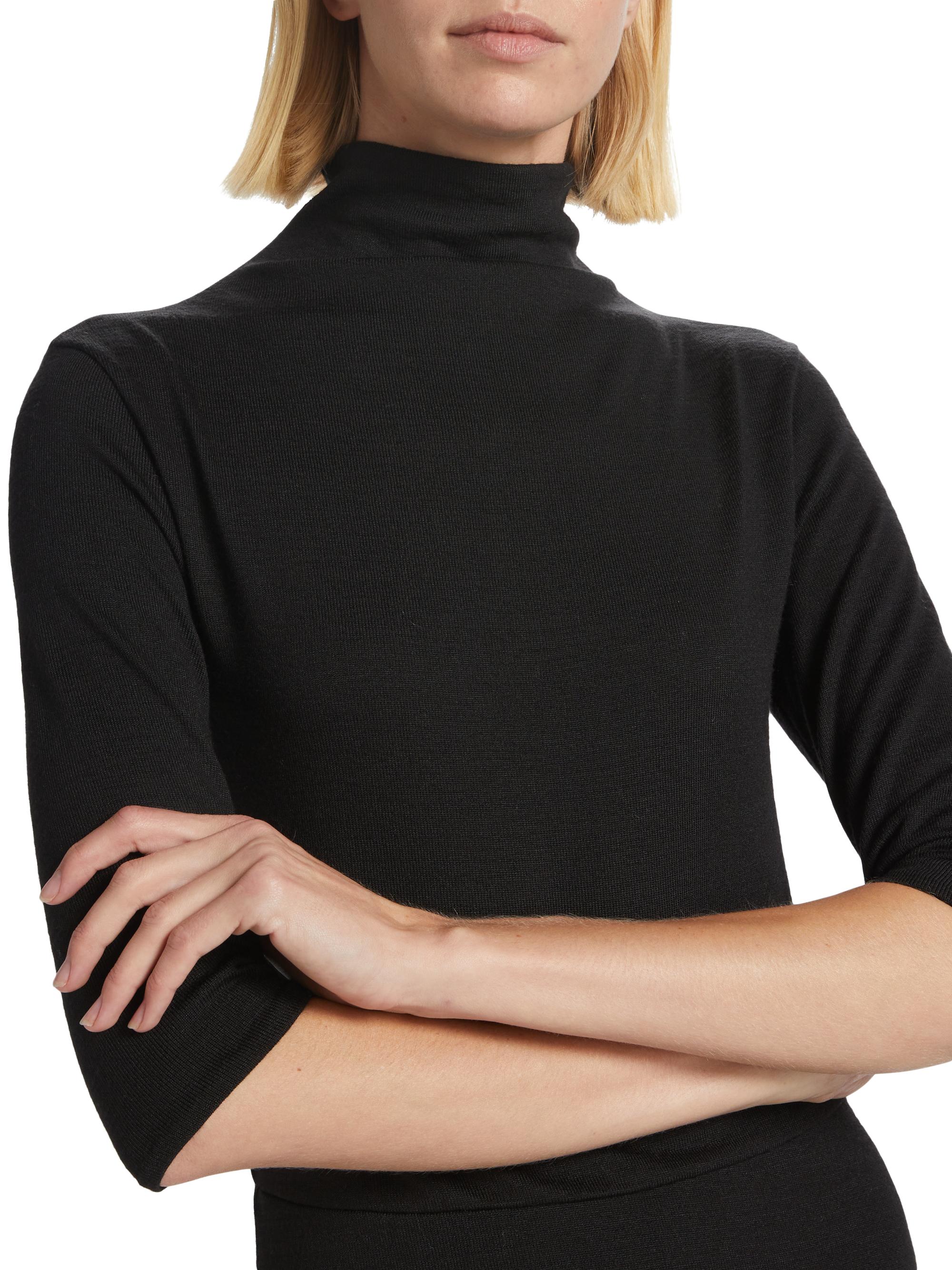 vince turtleneck midi dress Ruched Long-Sleeve Turtleneck Dress in Vince Products Women
