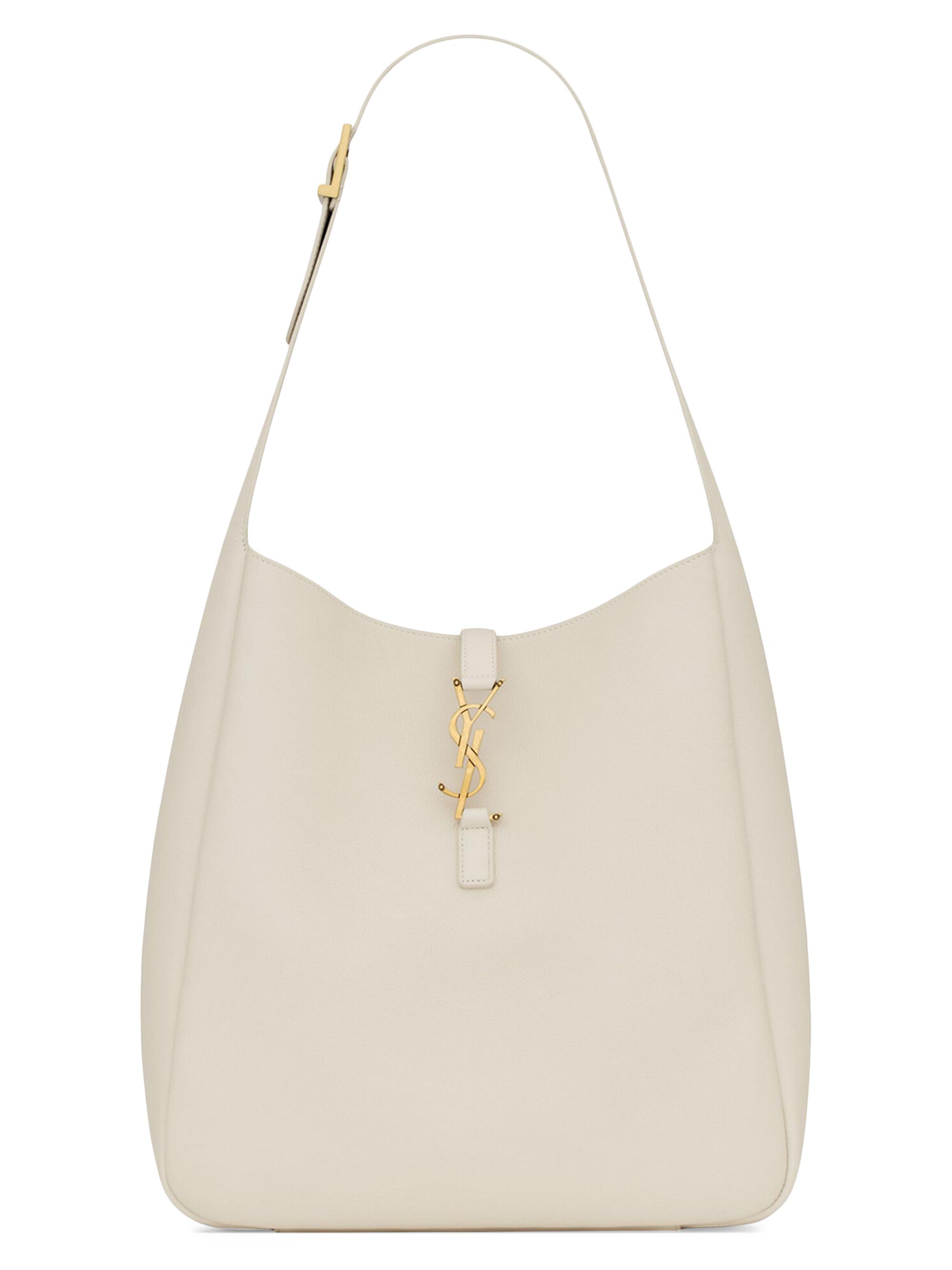 Saint Laurent Women's Le 5 à 7 Supple  Shoulder Bag in Smooth Leather - Blanc Vintage