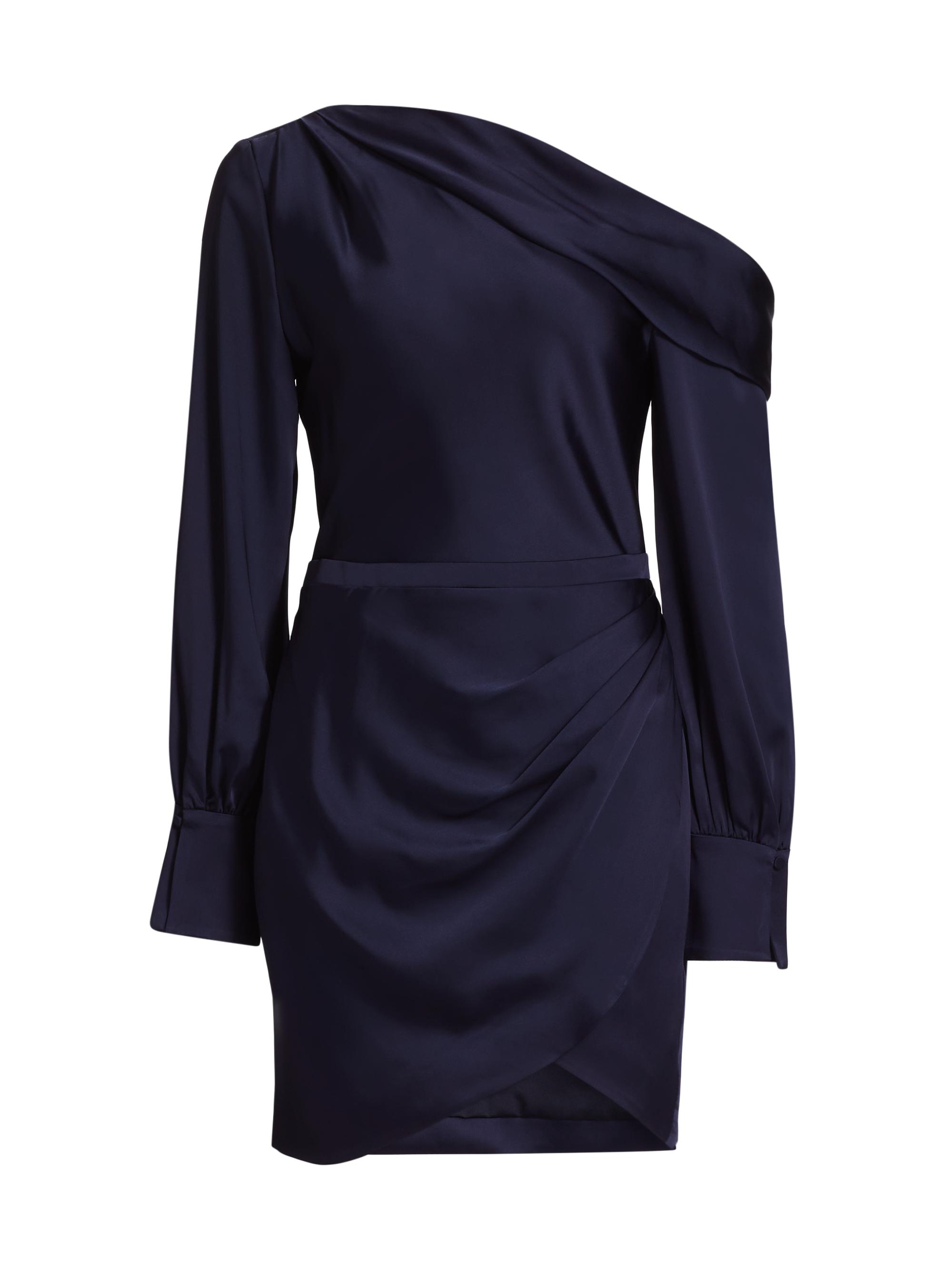 SIMKHAI Women's Cameron Asymmetrical Minidress - Black