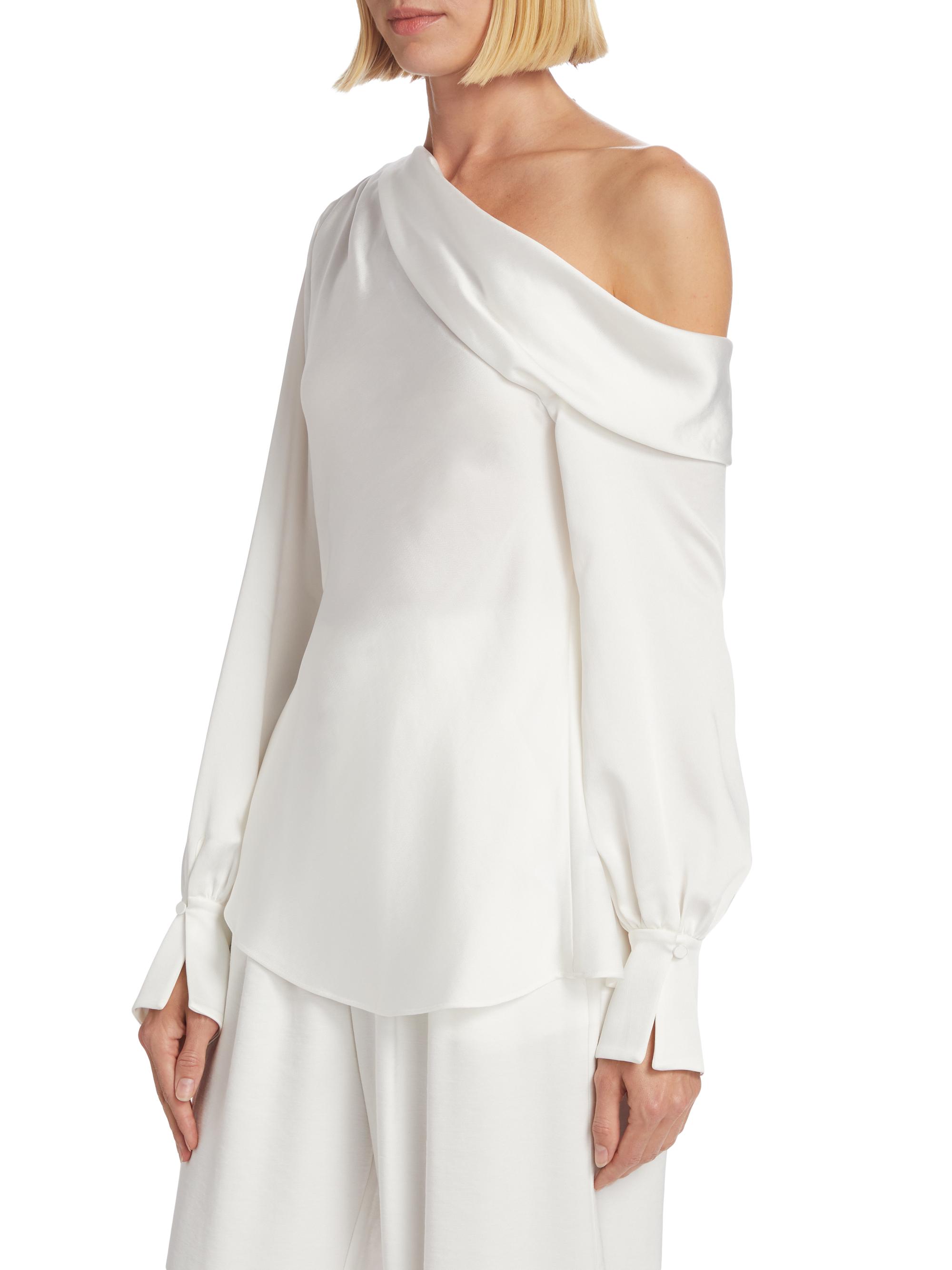 SIMKHAI Women's Alice Off-The-Shoulder Top - White | Thumbnail 4