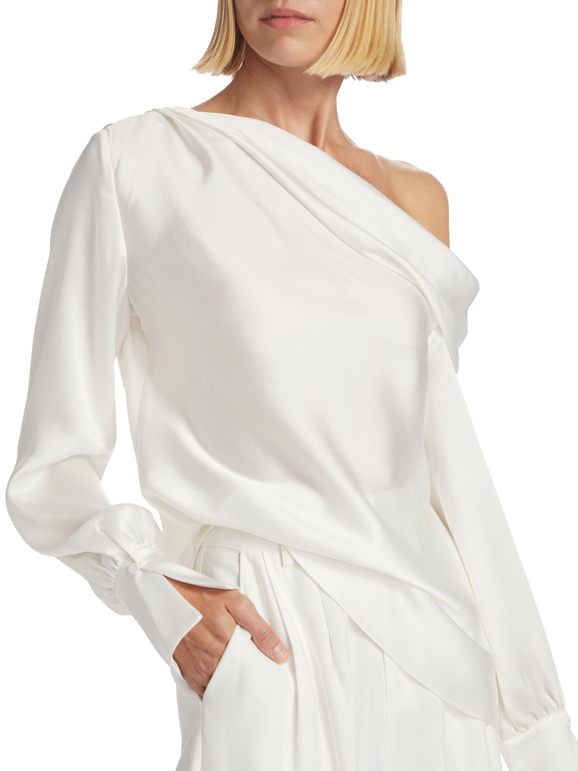 SIMKHAI Women's Alice Off-The-Shoulder Top - White | Thumbnail 6