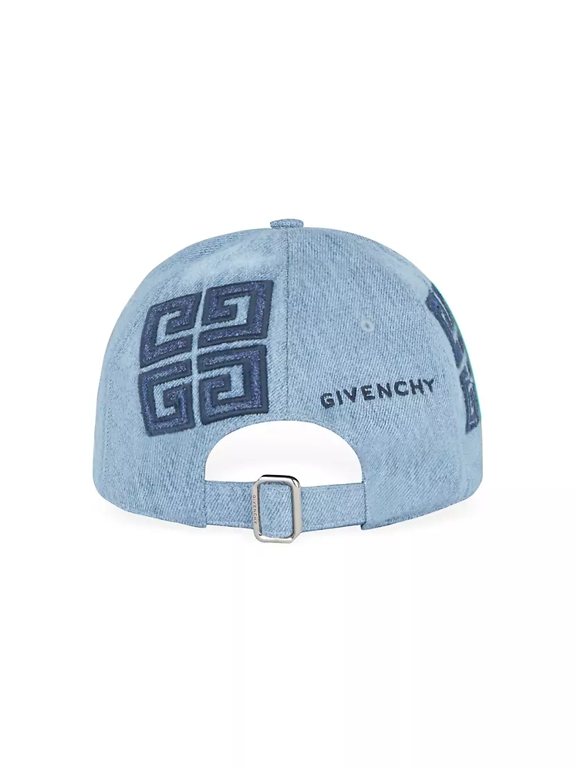 Shop Givenchy Cap In 4G Embroidered Denim | Saks Fifth Avenue