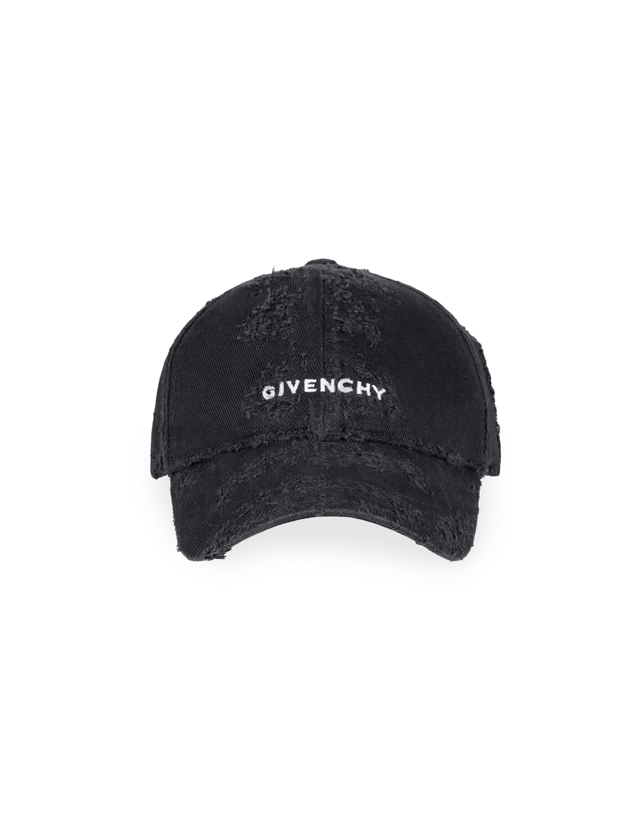 GIVENCHY embroidered cap in cotton Givenchy Paris embroidered cap in cotton in - black  main image 4