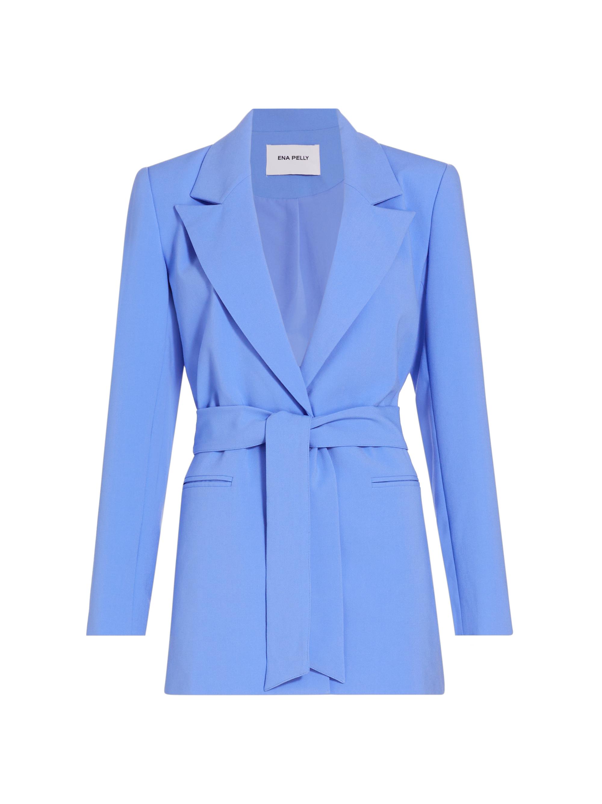 Ena Pelly Women's Hazel Tie-Front Blazer - Mellow Blue