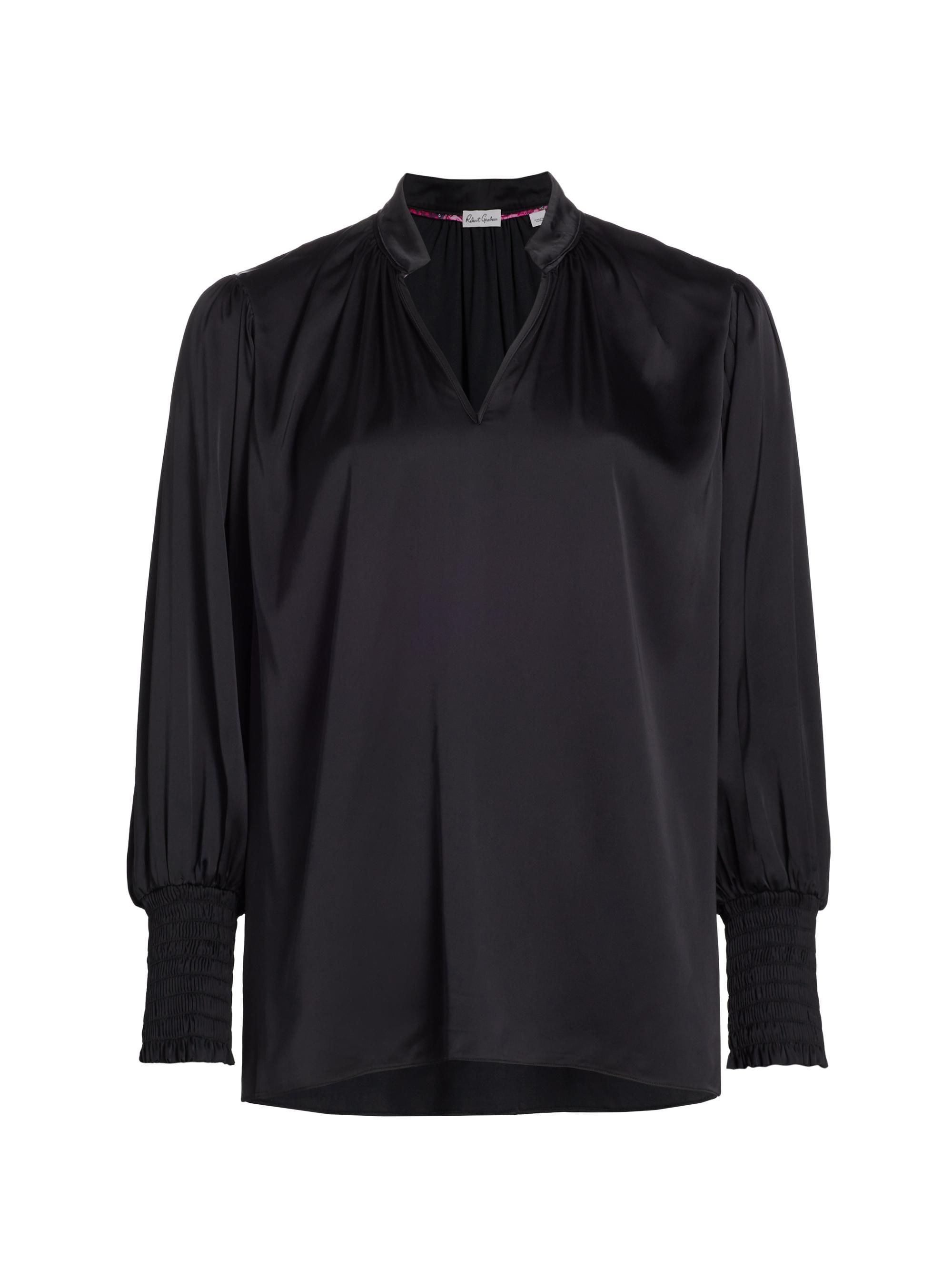 Robert Graham Women's Jordyn Silk-Blend Blouse - Black