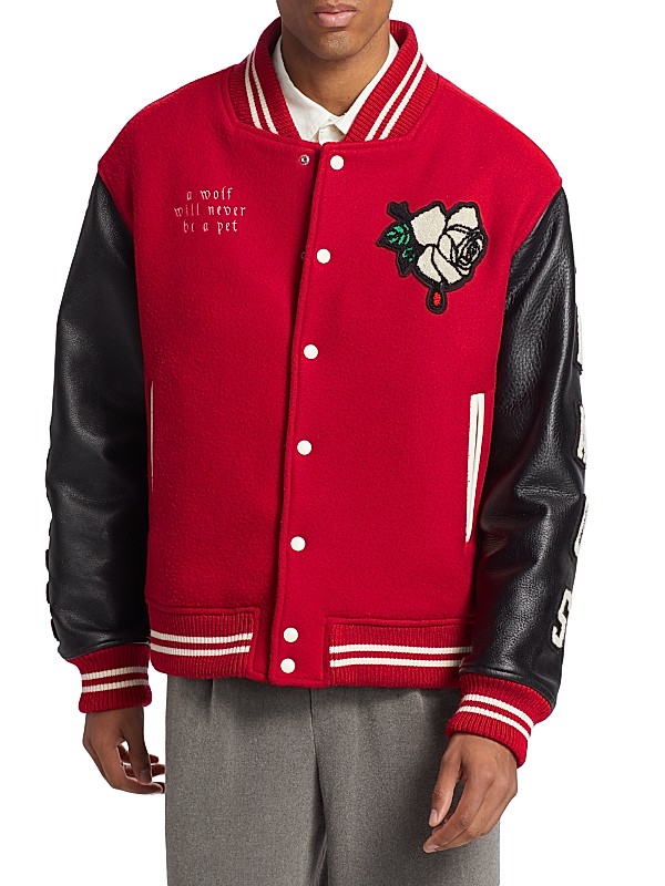 Shop Undercover Wool Varsity Bomber Jacket | Saks Fifth Avenue Shop Undercover Wool Varsity Bomber Jacket | Saks Fifth Avenue