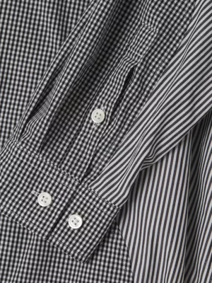 Undercover check-pattern silk-blend shirt - Grey