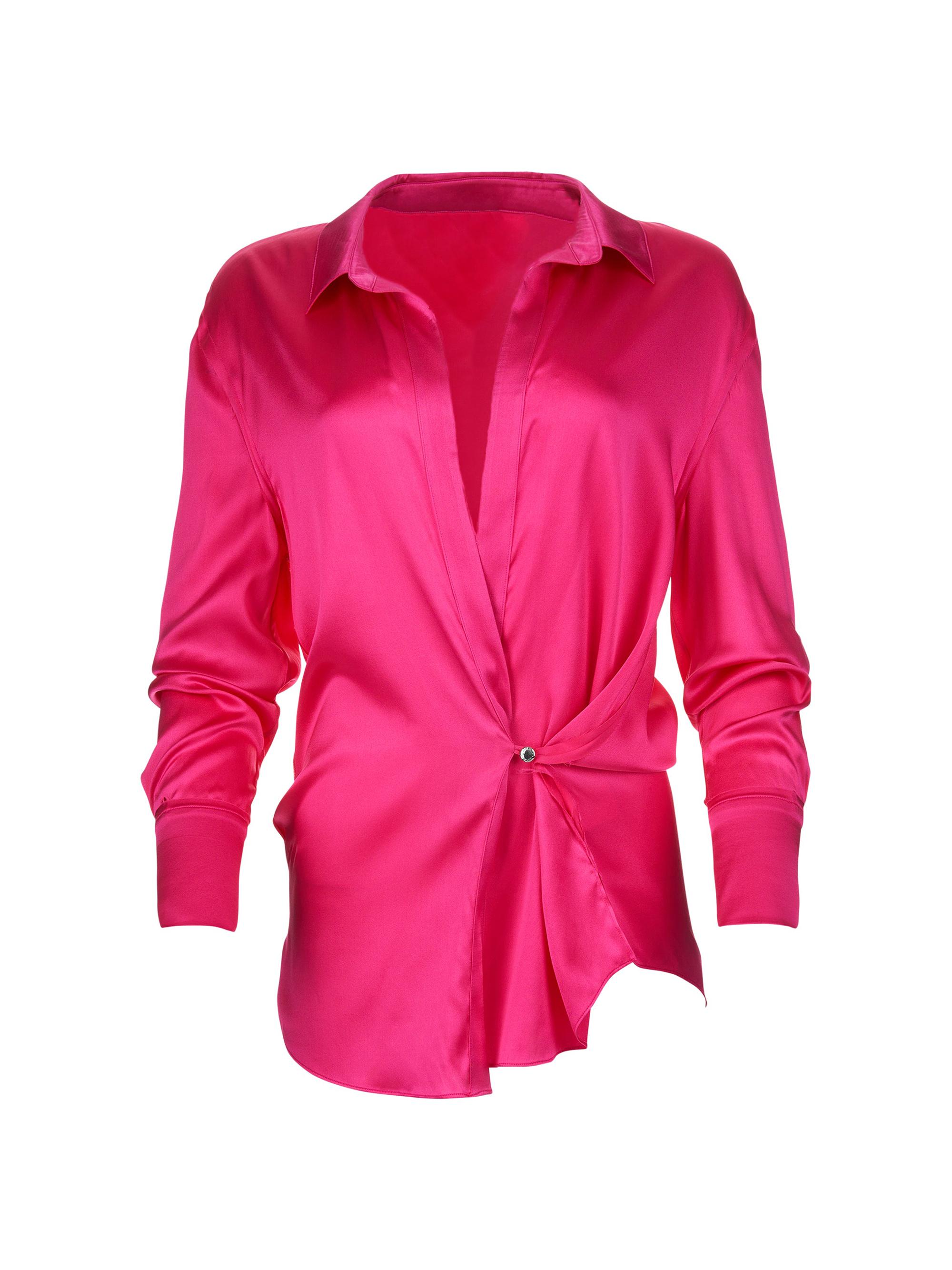 Ser.o.ya Women's Raines Silk Shirt - Fuchsia