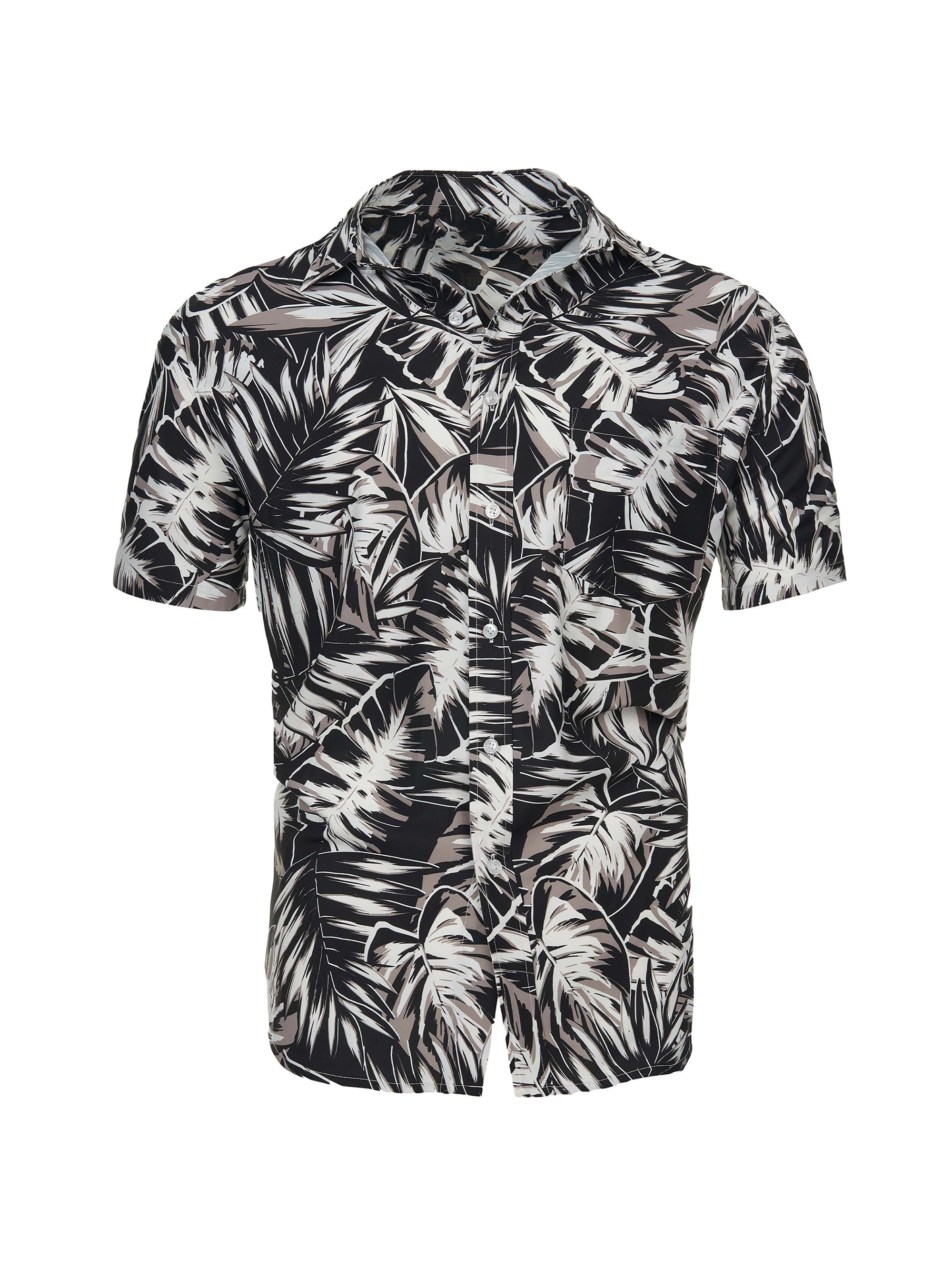 Ser.o.ya Men's Warren Button Down Shirt - Black Palm