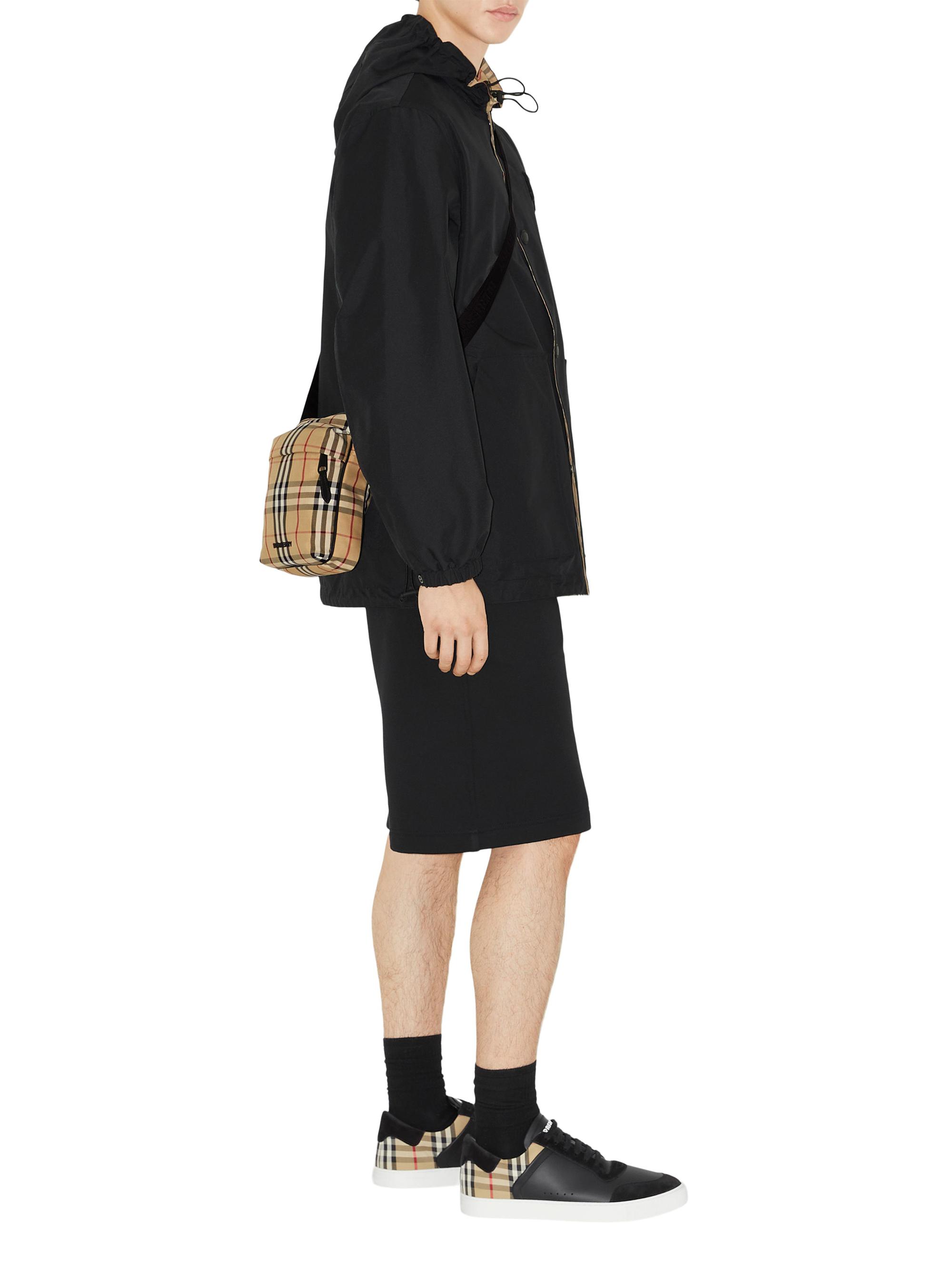 Burberry Stevie Check Leather & Canvas Sneakers | Saks Fifth Avenue