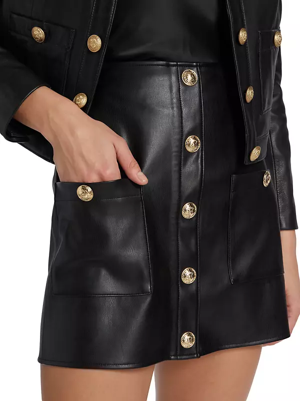 Truman Faux Leather Mini Skirt