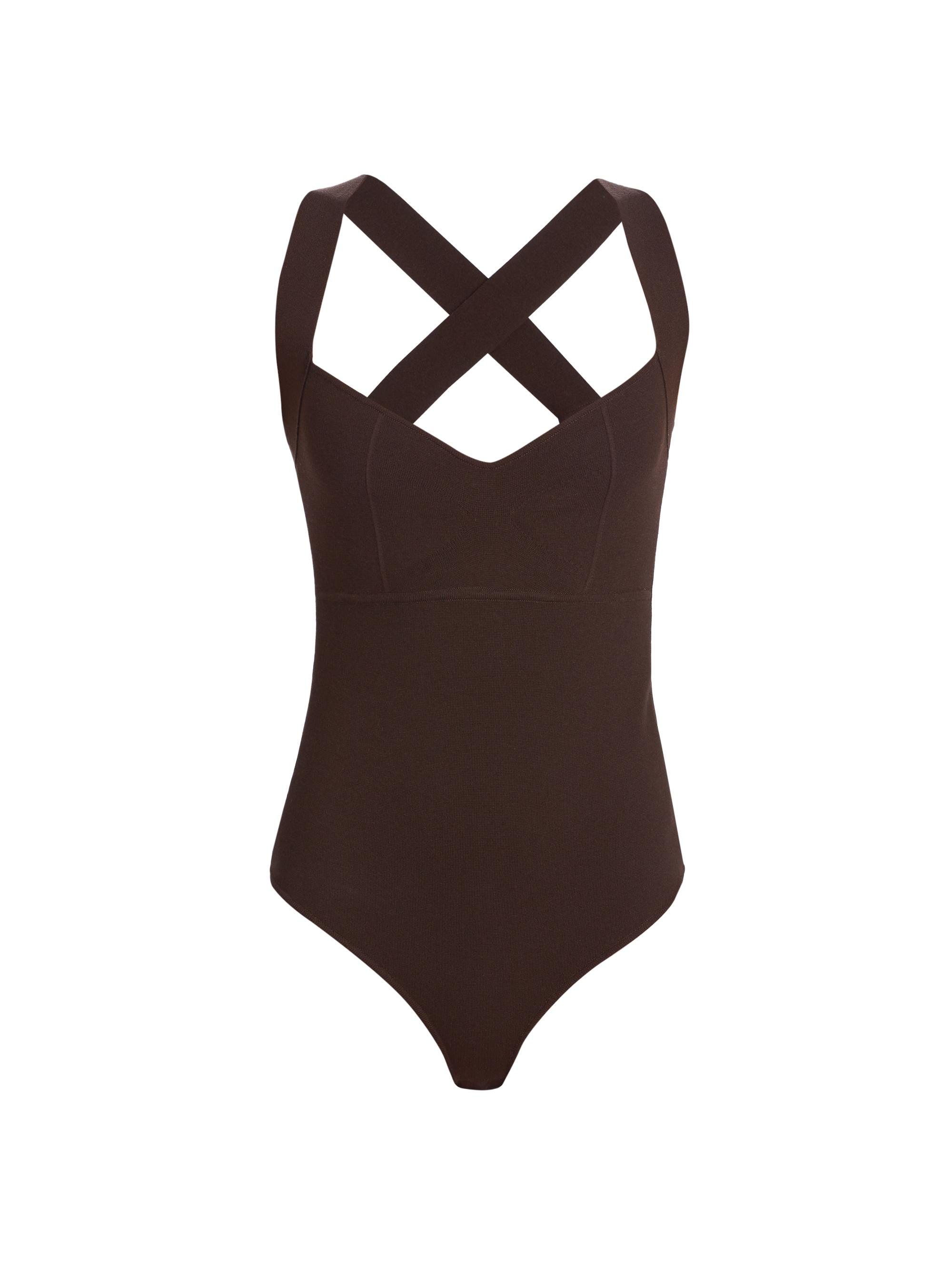 Zeynep Arçay Women's Vintage-Inspired Knit Bodysuit - Brown