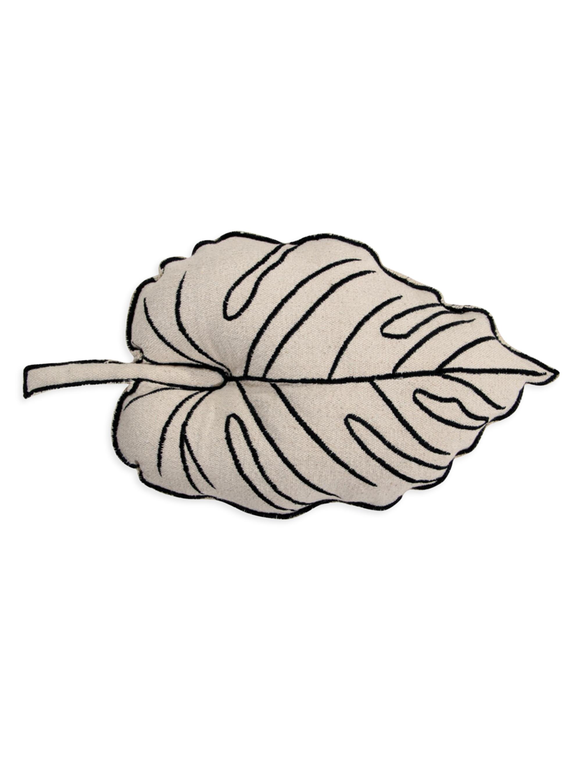 Lorena Canals Cushion Leaf - Natural Black