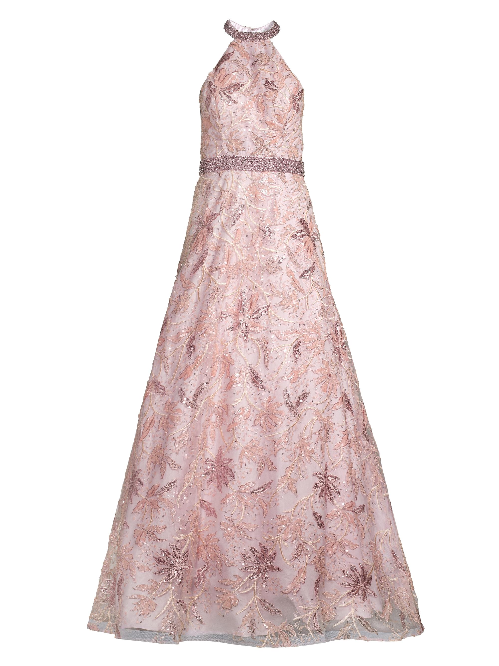 Basix Women's Bead & Rhinestone-Embellished Gown - Mauve