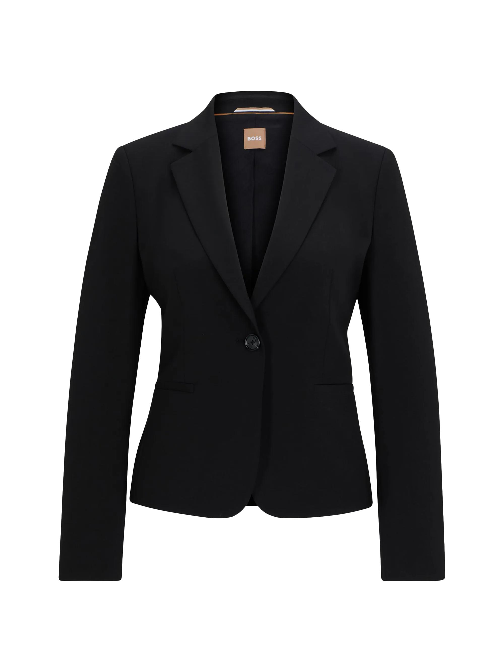 BOSS Women's Slim-Fit Jacket In Virgin Wool - Black