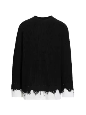 Shop MM6 Maison Margiela Wool-Blend Crewneck Sweater | Saks Fifth Avenue