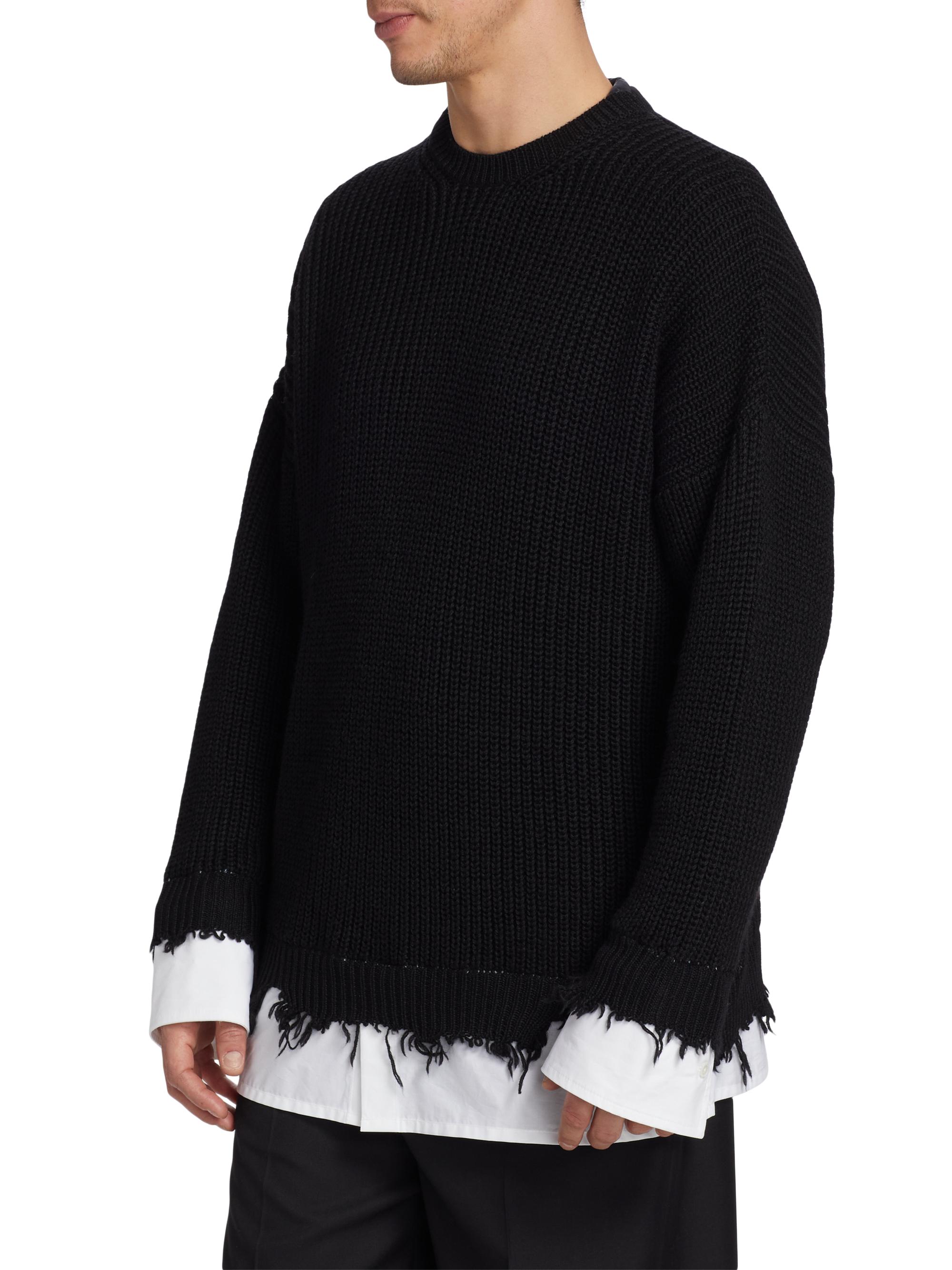 Shop MM6 Maison Margiela Wool-Blend Crewneck Sweater | Saks Fifth  