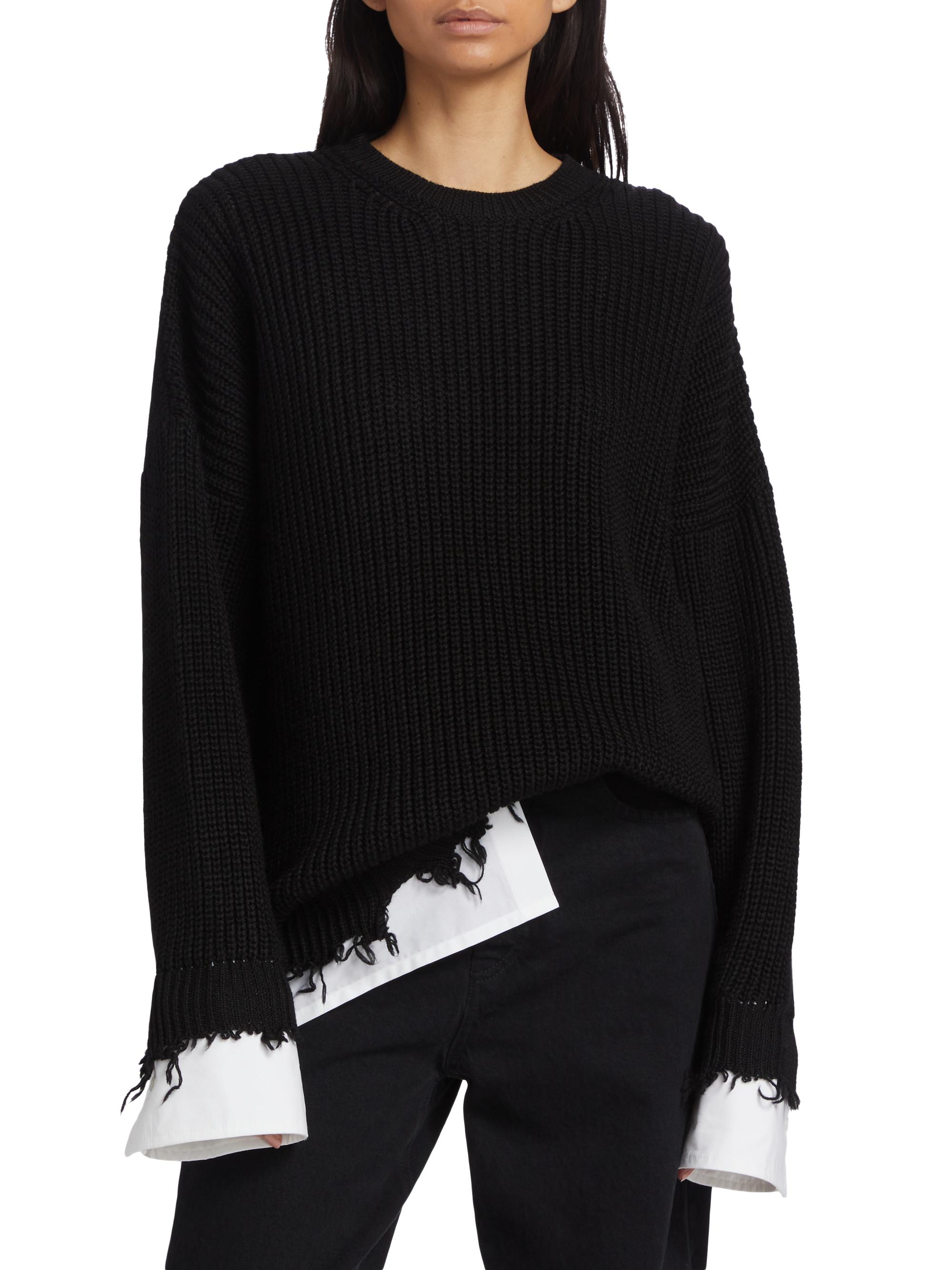 Shop MM6 Maison Margiela Wool-Blend Crewneck Sweater | Saks Fifth  
