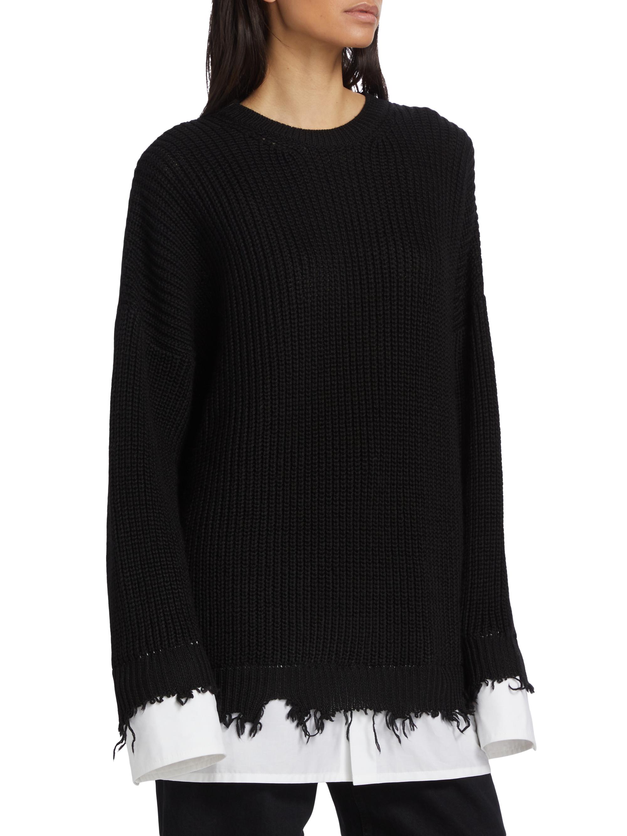 Shop MM6 Maison Margiela Wool-Blend Crewneck Sweater | Saks Fifth  
