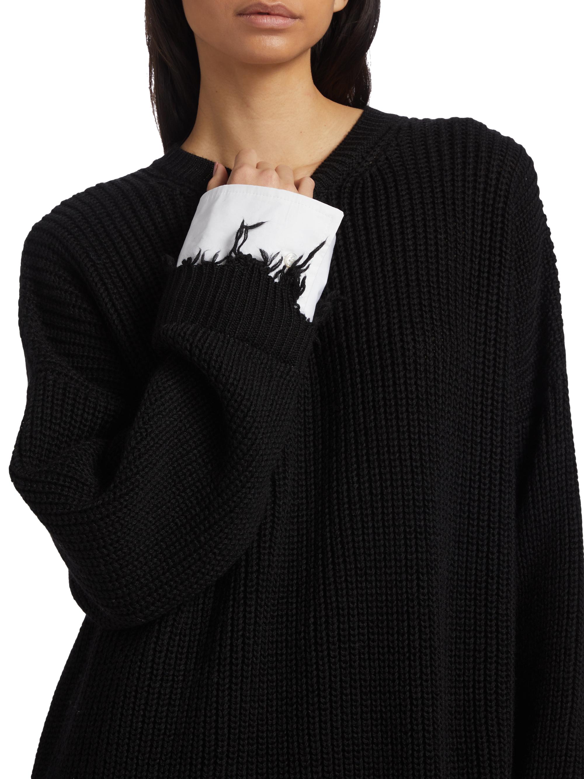 Shop MM6 Maison Margiela Wool-Blend Crewneck Sweater | Saks Fifth  