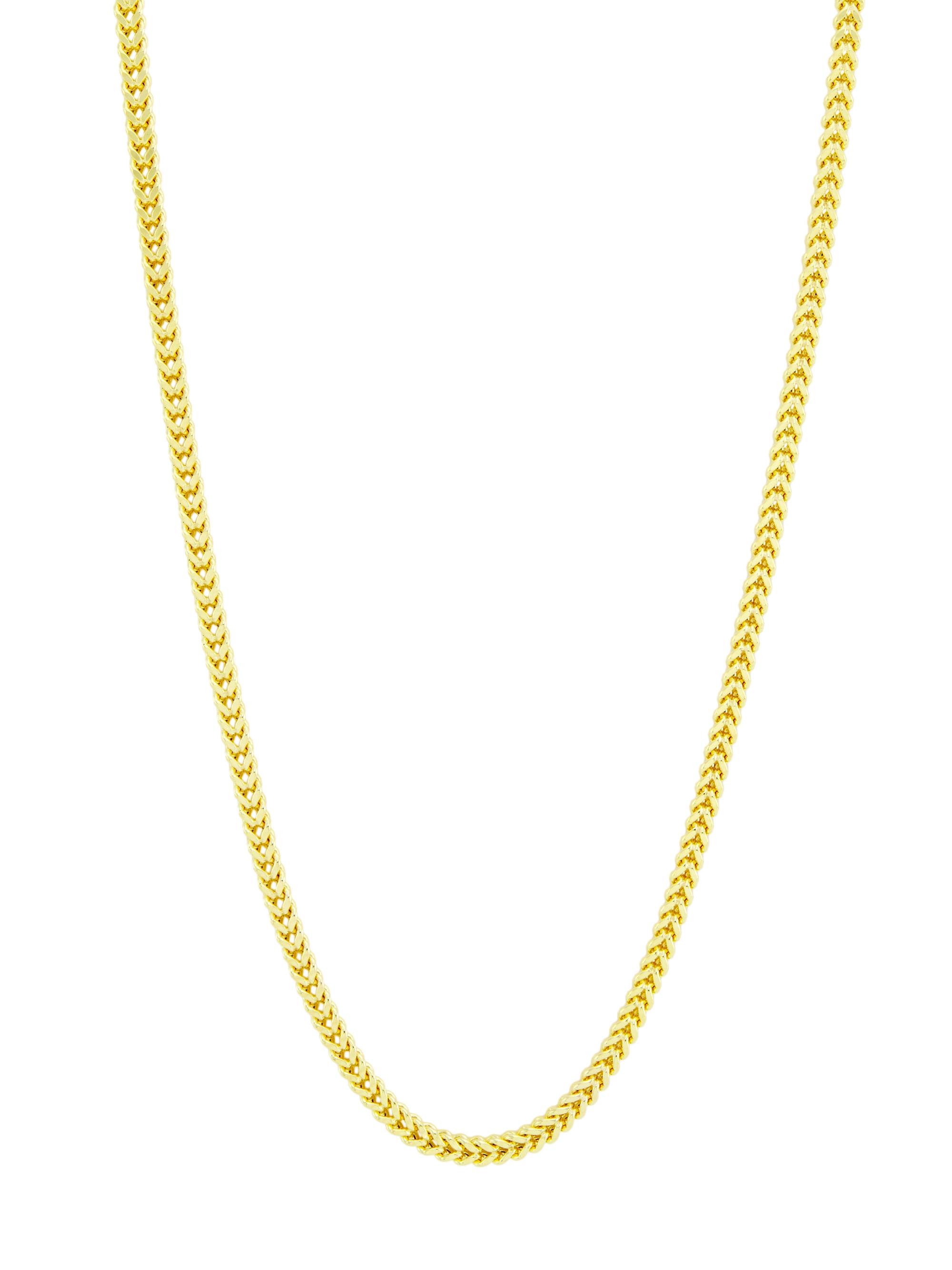 Saks Fifth Avenue Collection Men's COLLECTION 14K Yellow Gold Semi-Solid Square Franco Chain Necklace - Gold