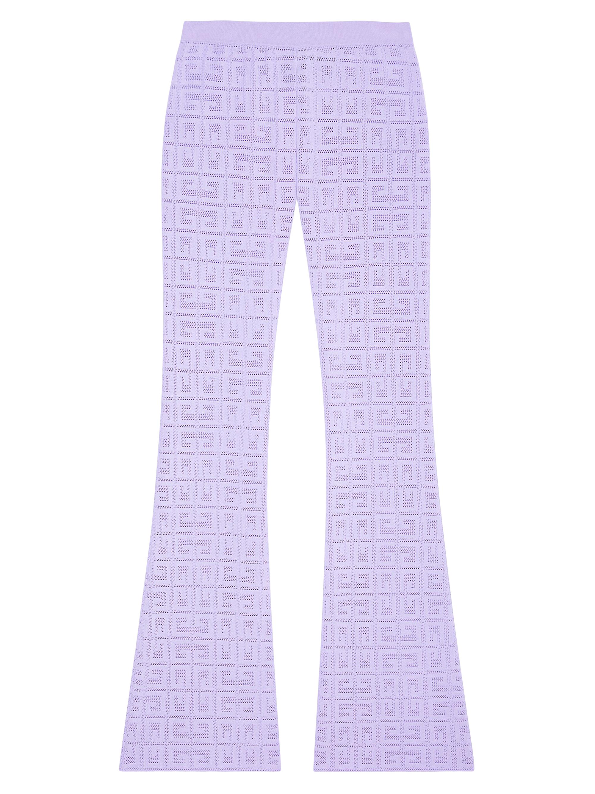 Givenchy Women's Flare Pants In 4G Jacquard - Lavender