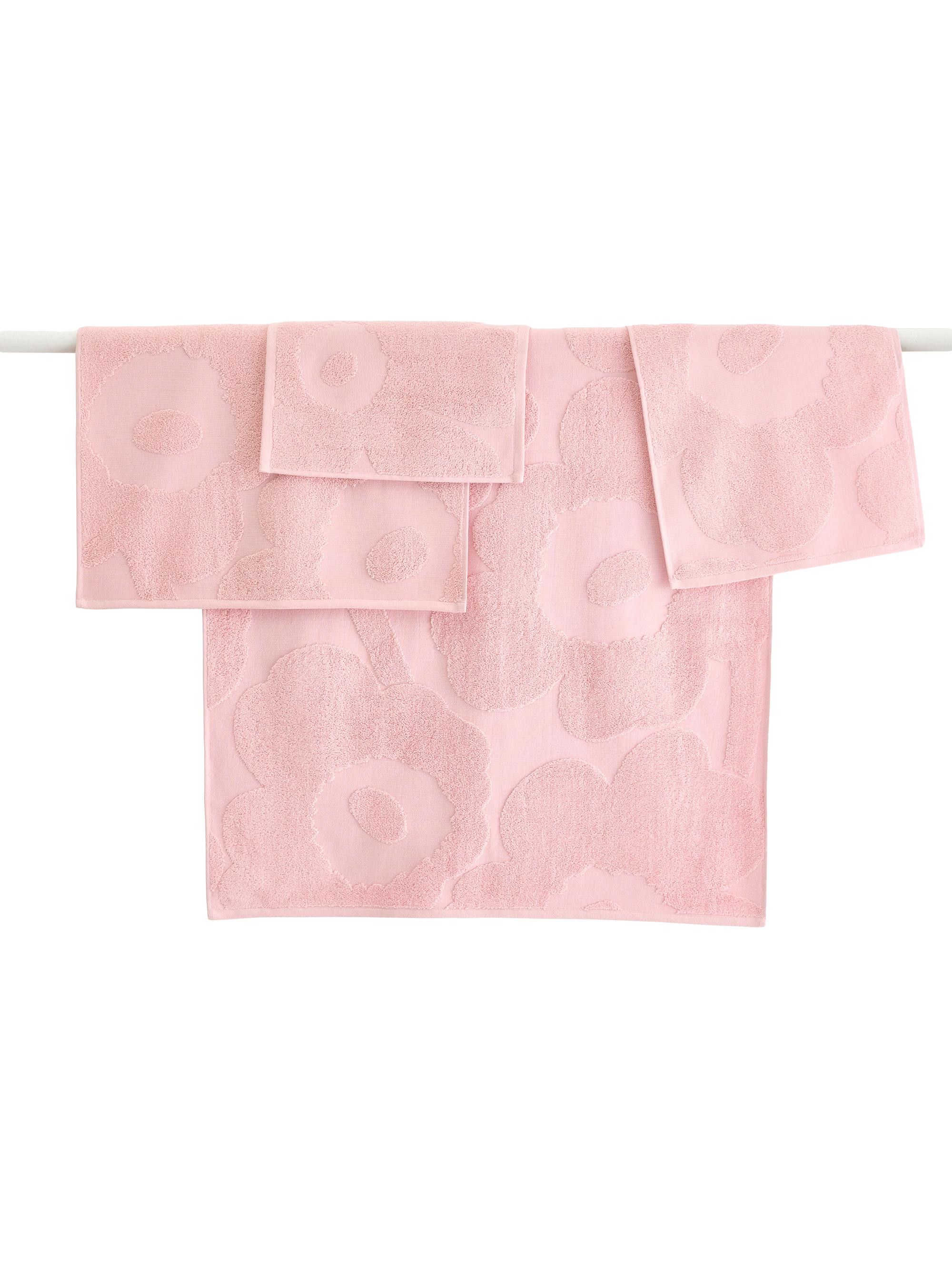 Marimekko Unikko Cotton Terry Towel - Pink Powder Bath Towel