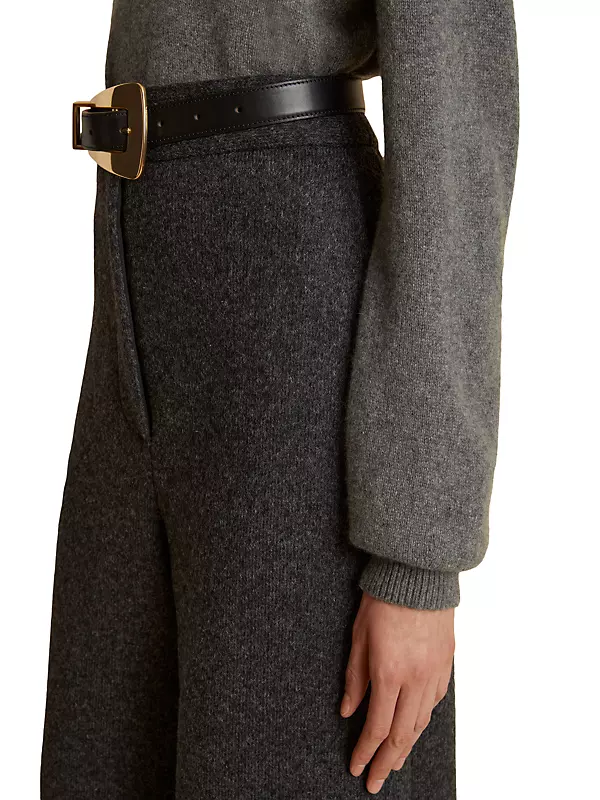 Krisla Wool-Blend Buttoned Pants