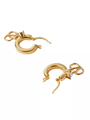 Mini V Logo Signature Hoop Earrings