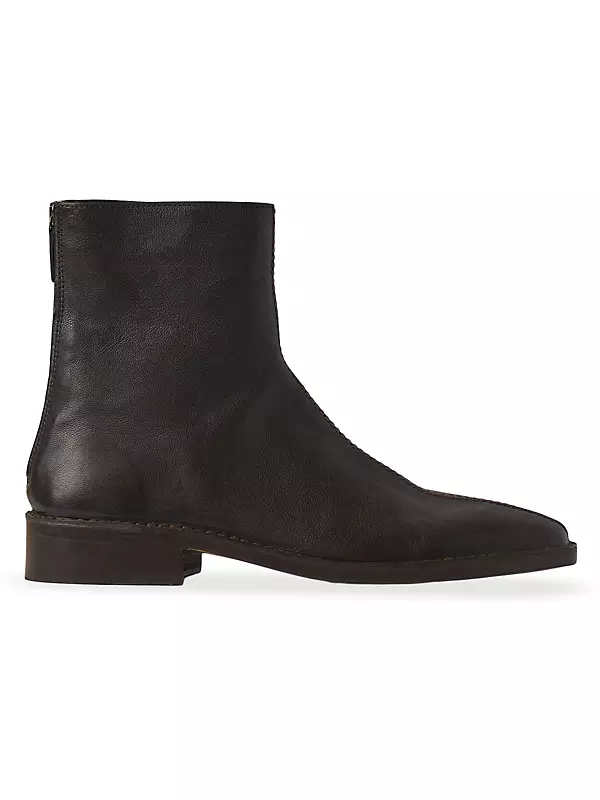 Shop Lemaire Piped Zipped Ankle Boots | Saks Fifth Avenue