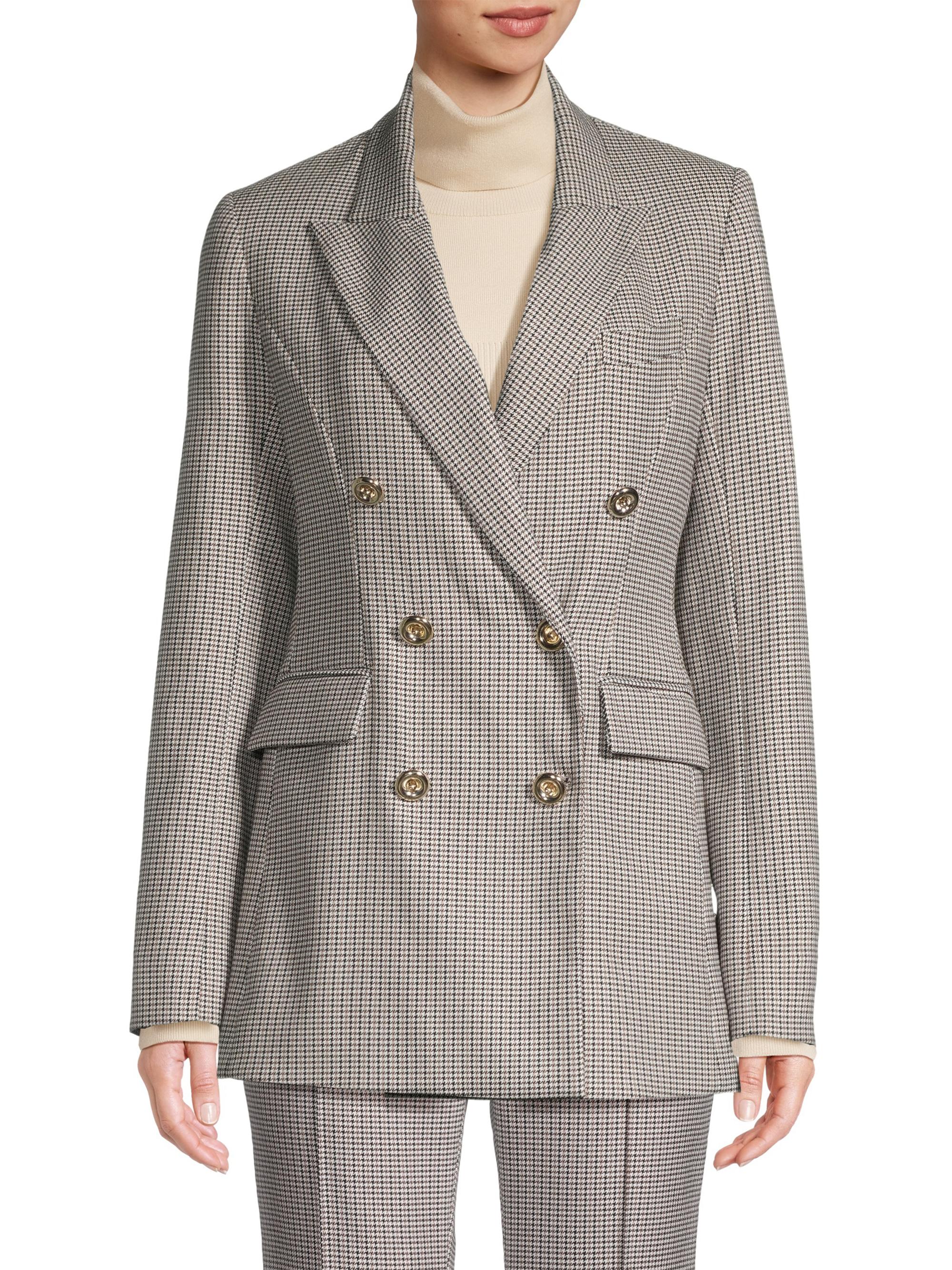 Toccin Mia Double-Breasted Houndstooth Blazer | Saks Fifth Avenue