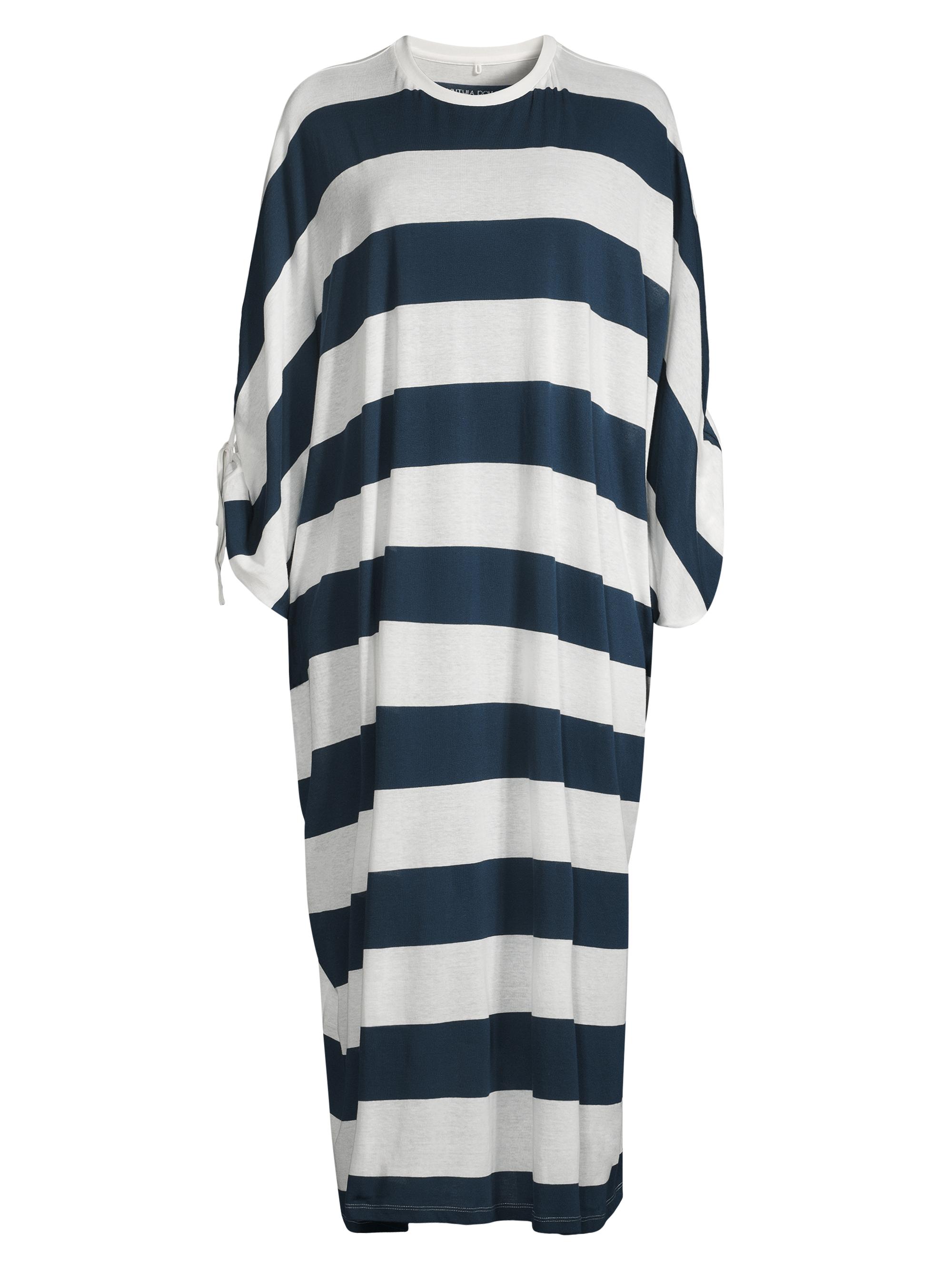 Cynthia Rowley Women's Cotton Striped Maxi Caftan - Navy White