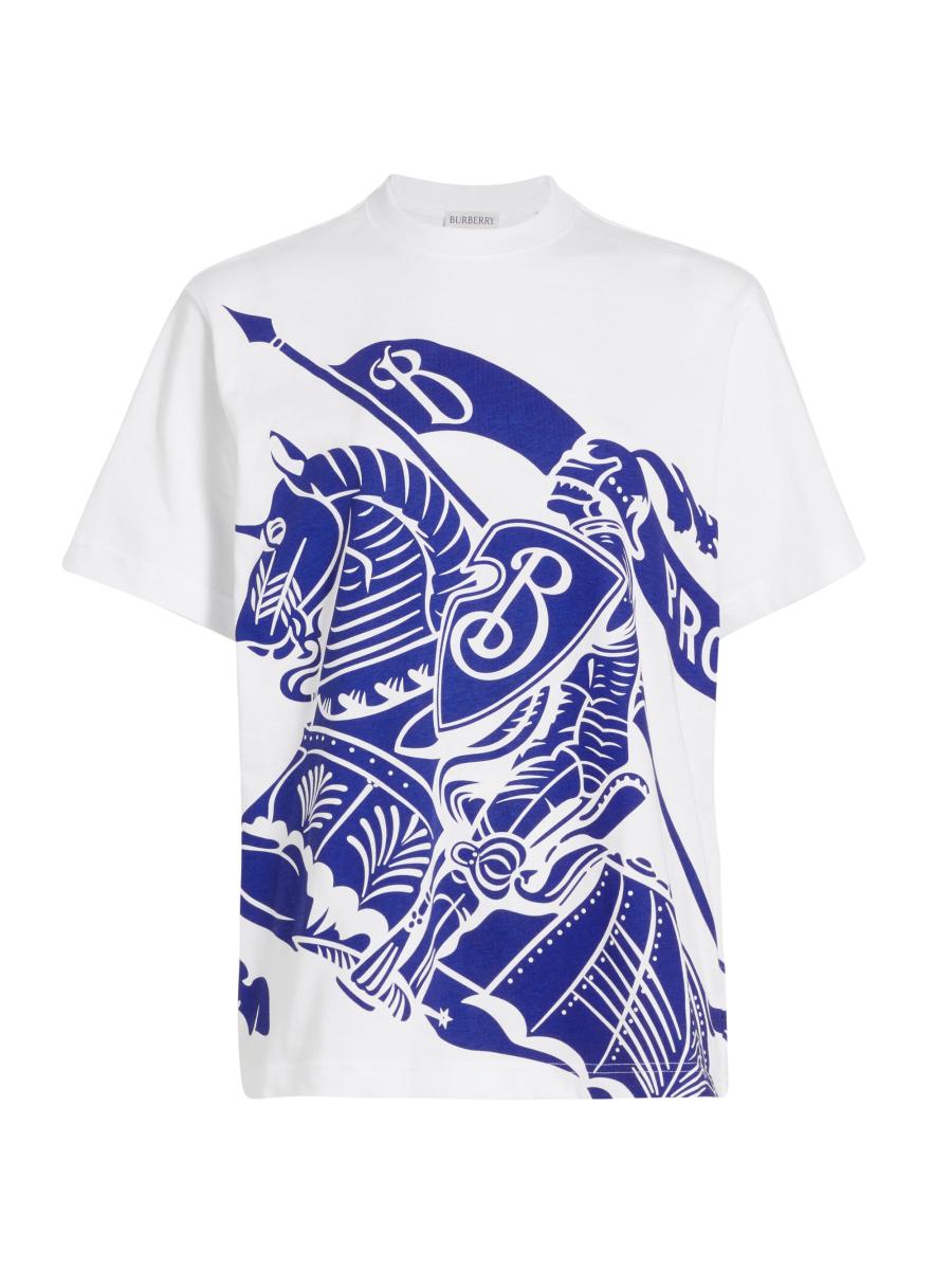 Burberry Check Sleeve Cotton T-shirt | White | FARFETCH